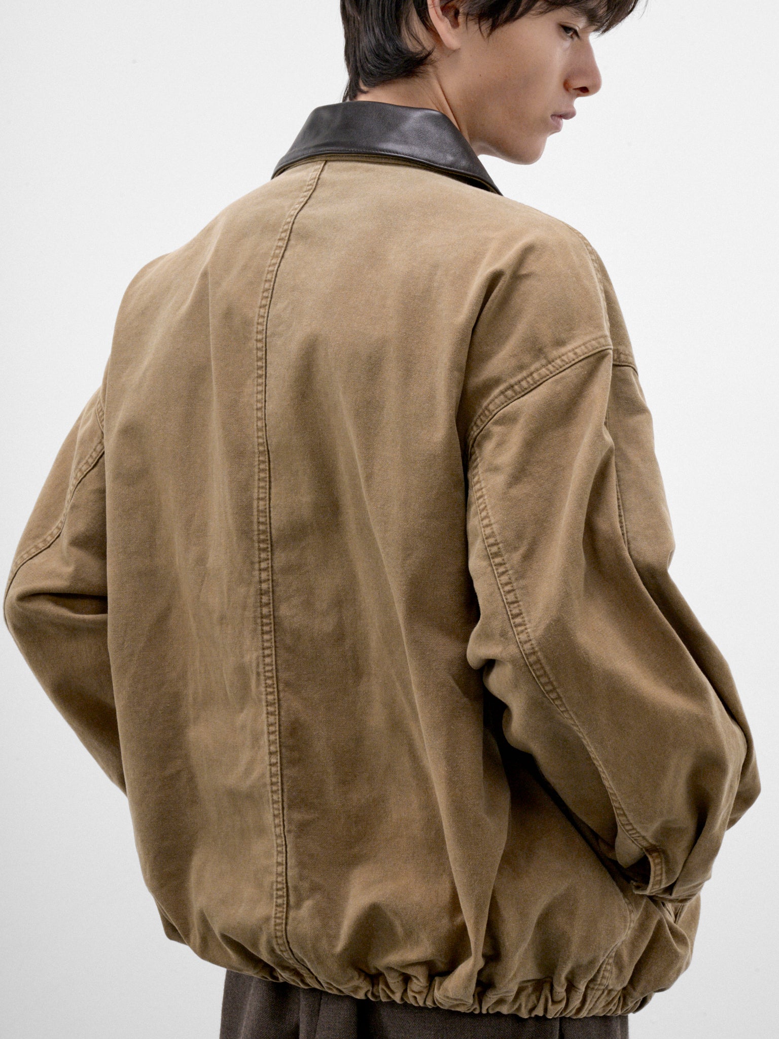 Khaki Whipcord Zip Jacket (ST-1578-KHAKI)