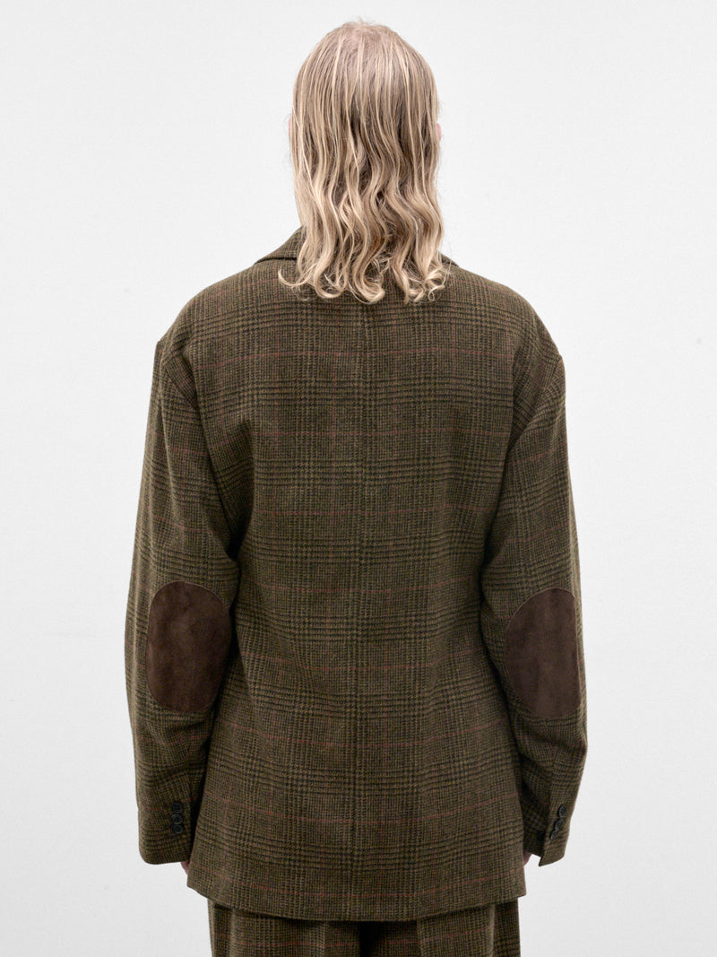 Wool Tweed Check Oversized Blazer (ST-1586-TWEED-CHECK)