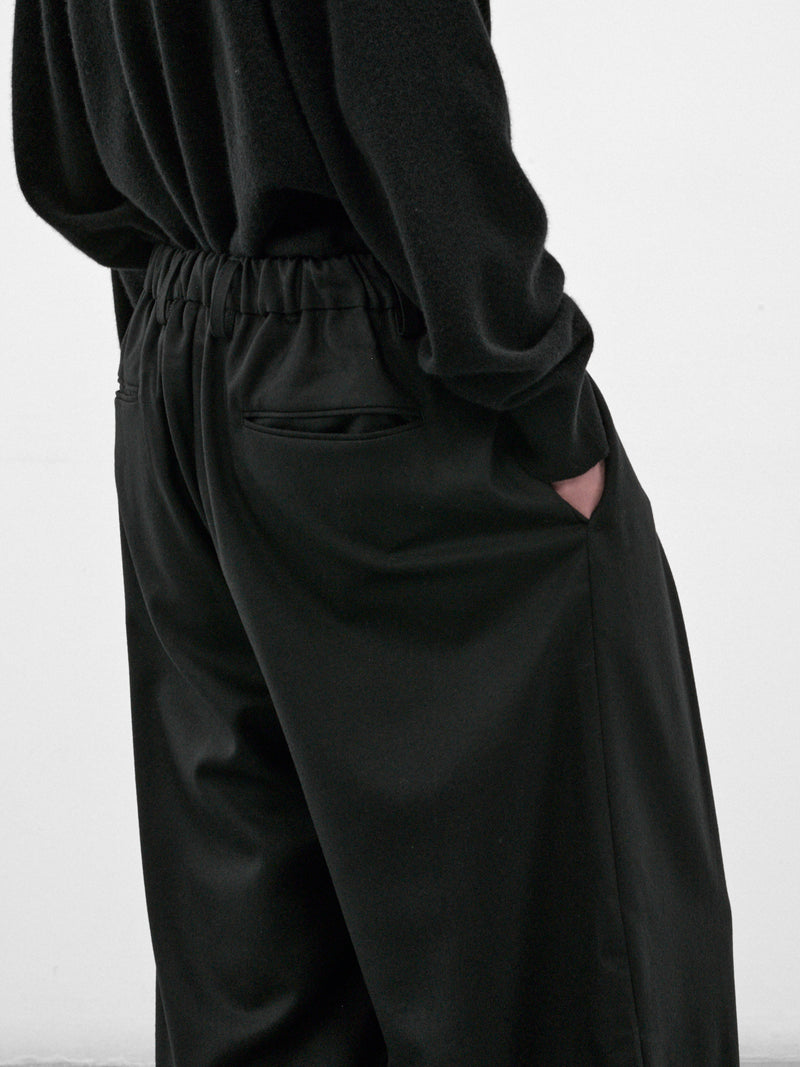 Black Wide Pleated Trousers (ST-1609-BLACK)