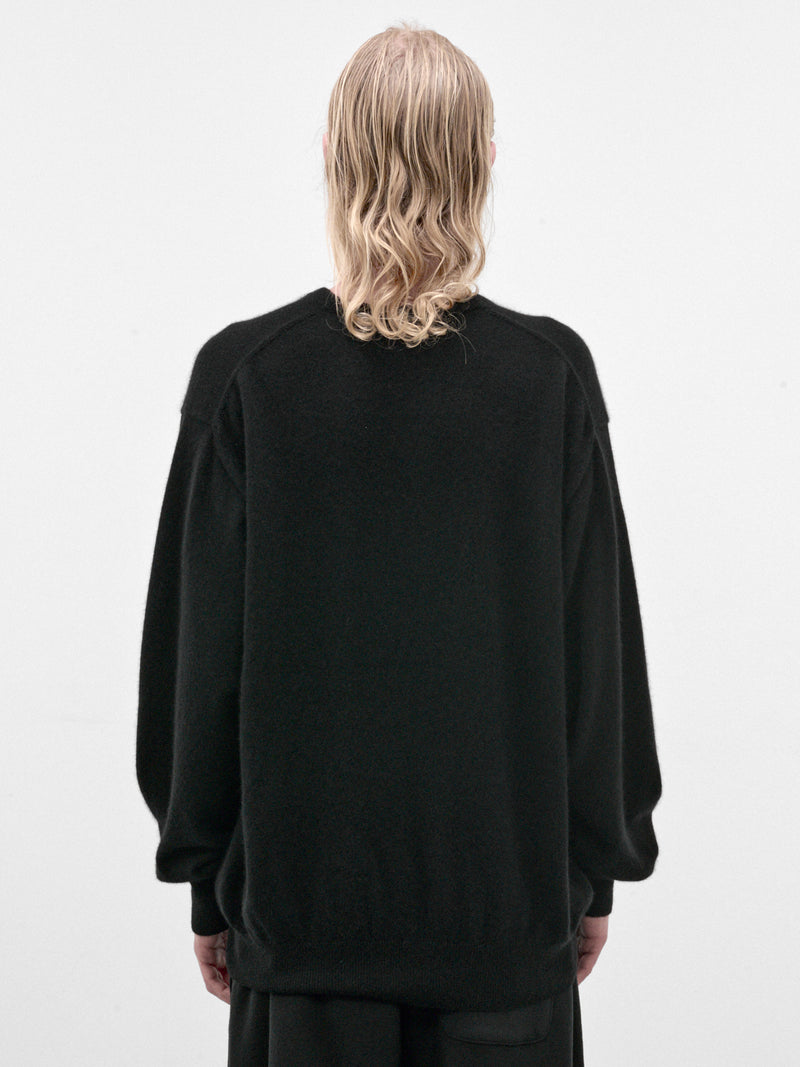 Black Cashmere Crewneck Sweater (ST-1628-BLACK)