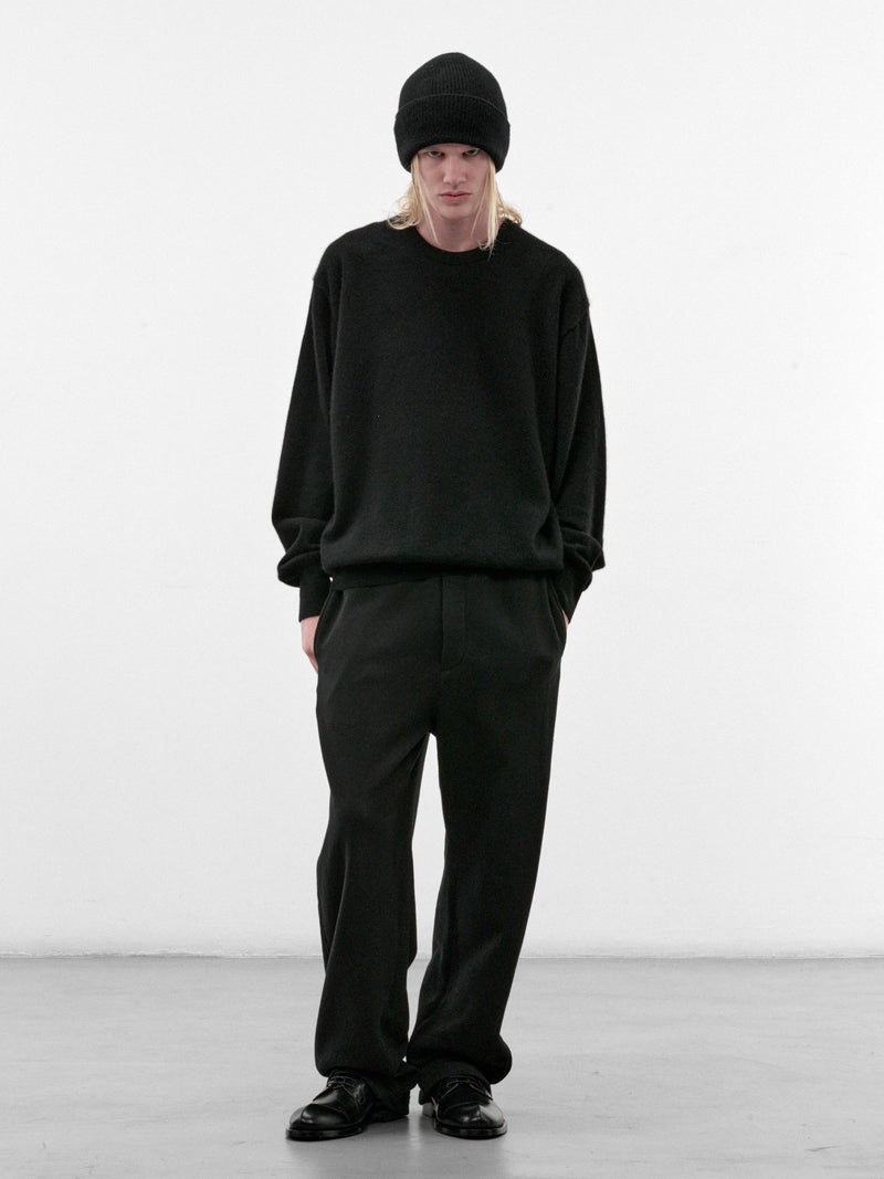 Black Cashmere Crewneck Sweater (ST-1628-BLACK)