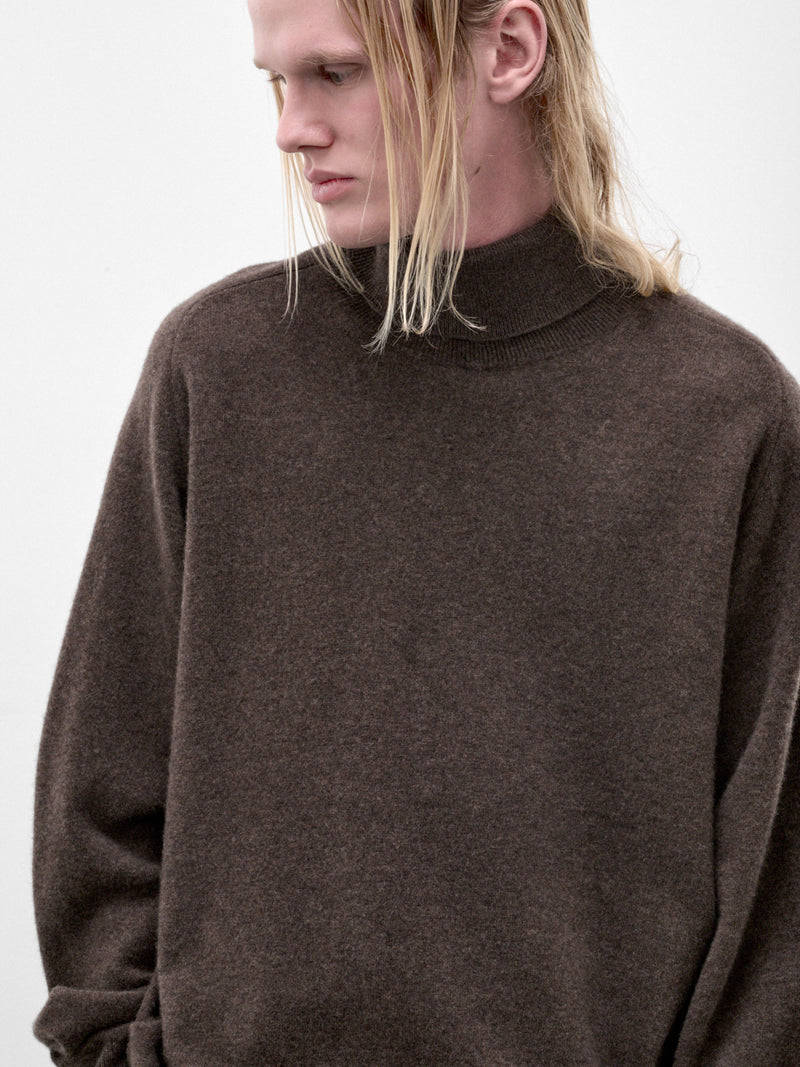 Mocha Wool Turtleneck Sweater (ST-1635-MOCHA)