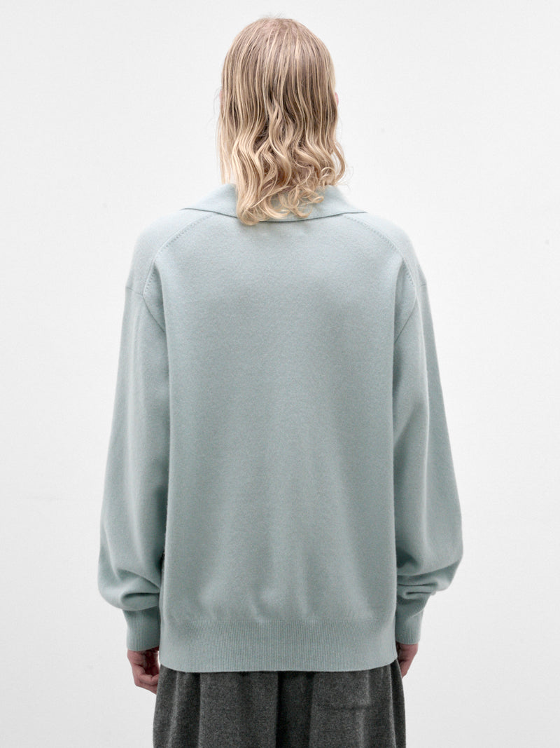 Green Wool Skipper Sweater (ST-1636-SAX-LIGHT-GREEN)