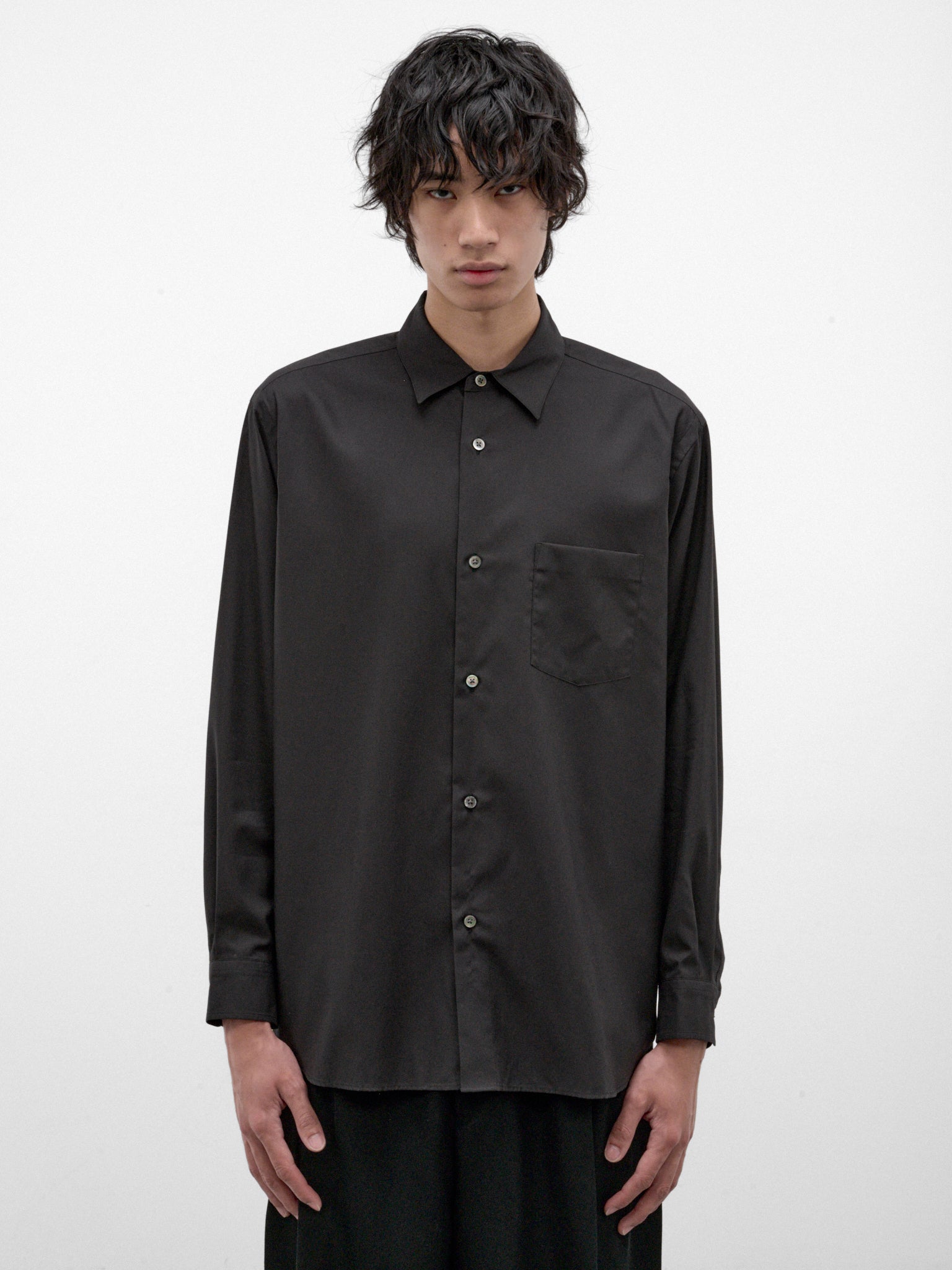 Black Pima Cotton Shirt (ST-1658-BLACK)