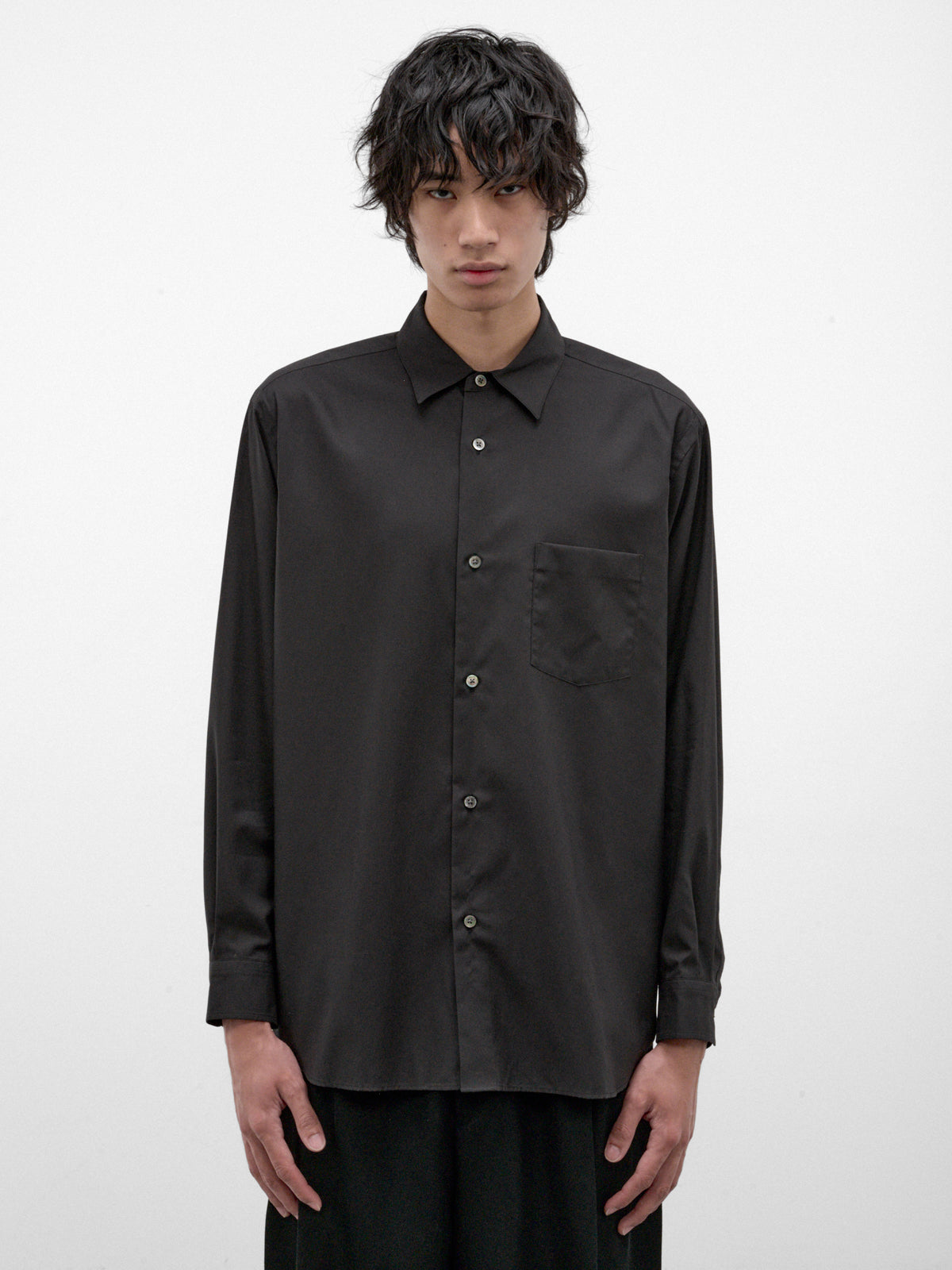 Black Pima Cotton Shirt (ST-1658-BLACK)