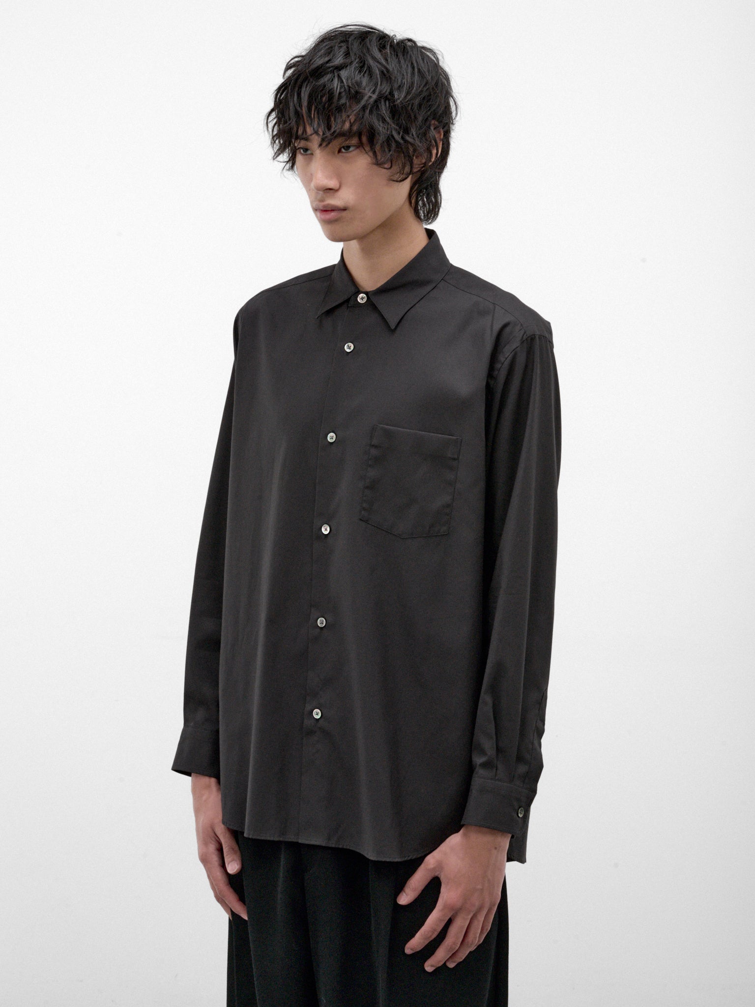 Black Pima Cotton Shirt (ST-1658-BLACK)