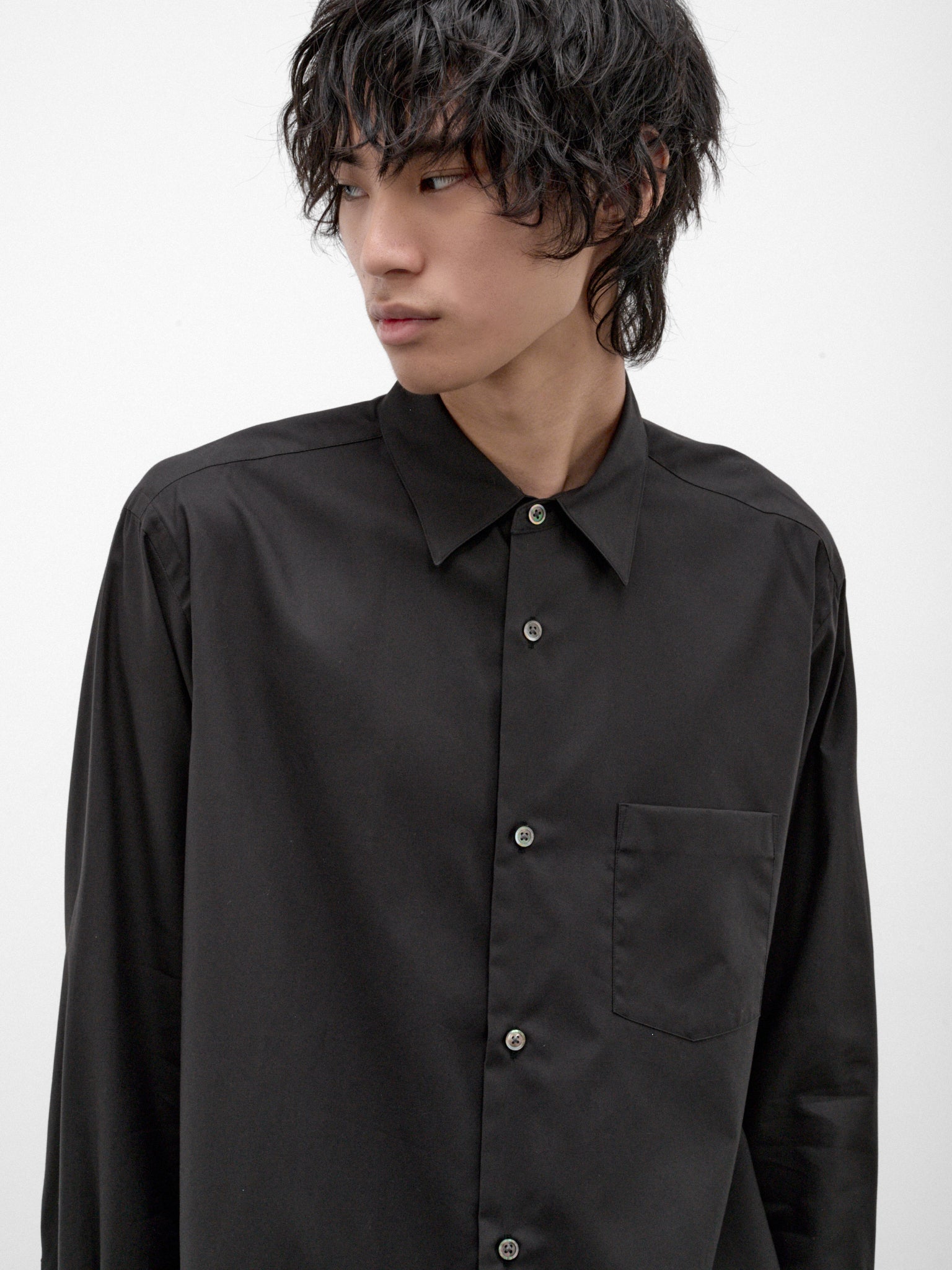 Black Pima Cotton Shirt (ST-1658-BLACK)