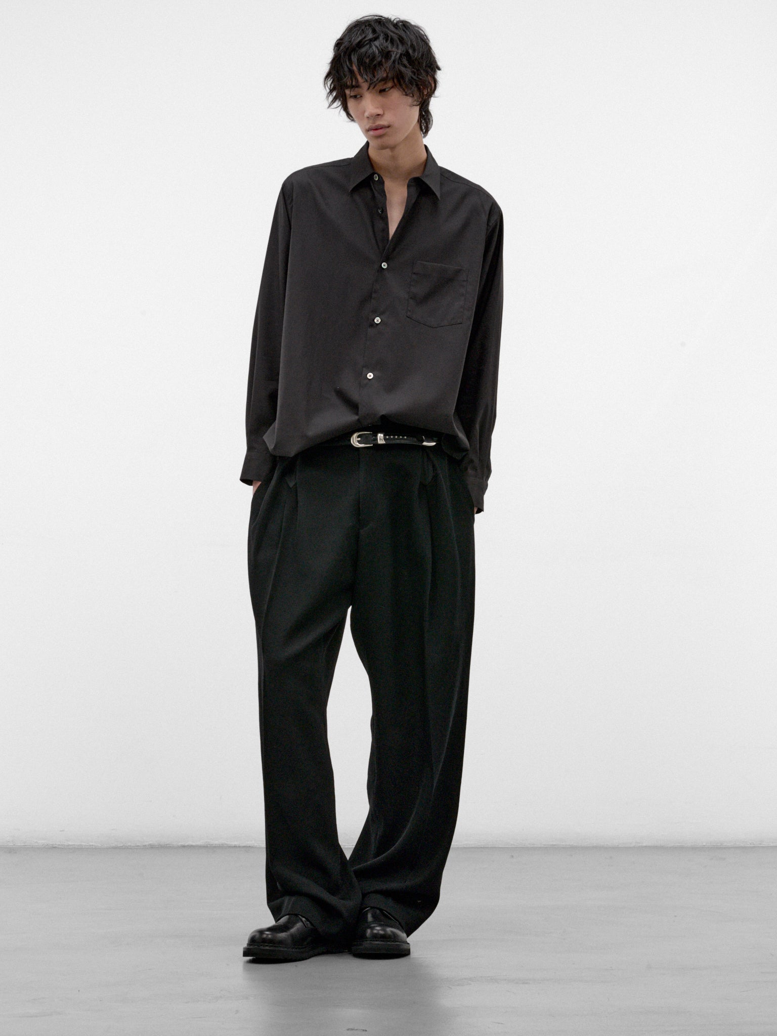 Black Pima Cotton Shirt (ST-1658-BLACK)