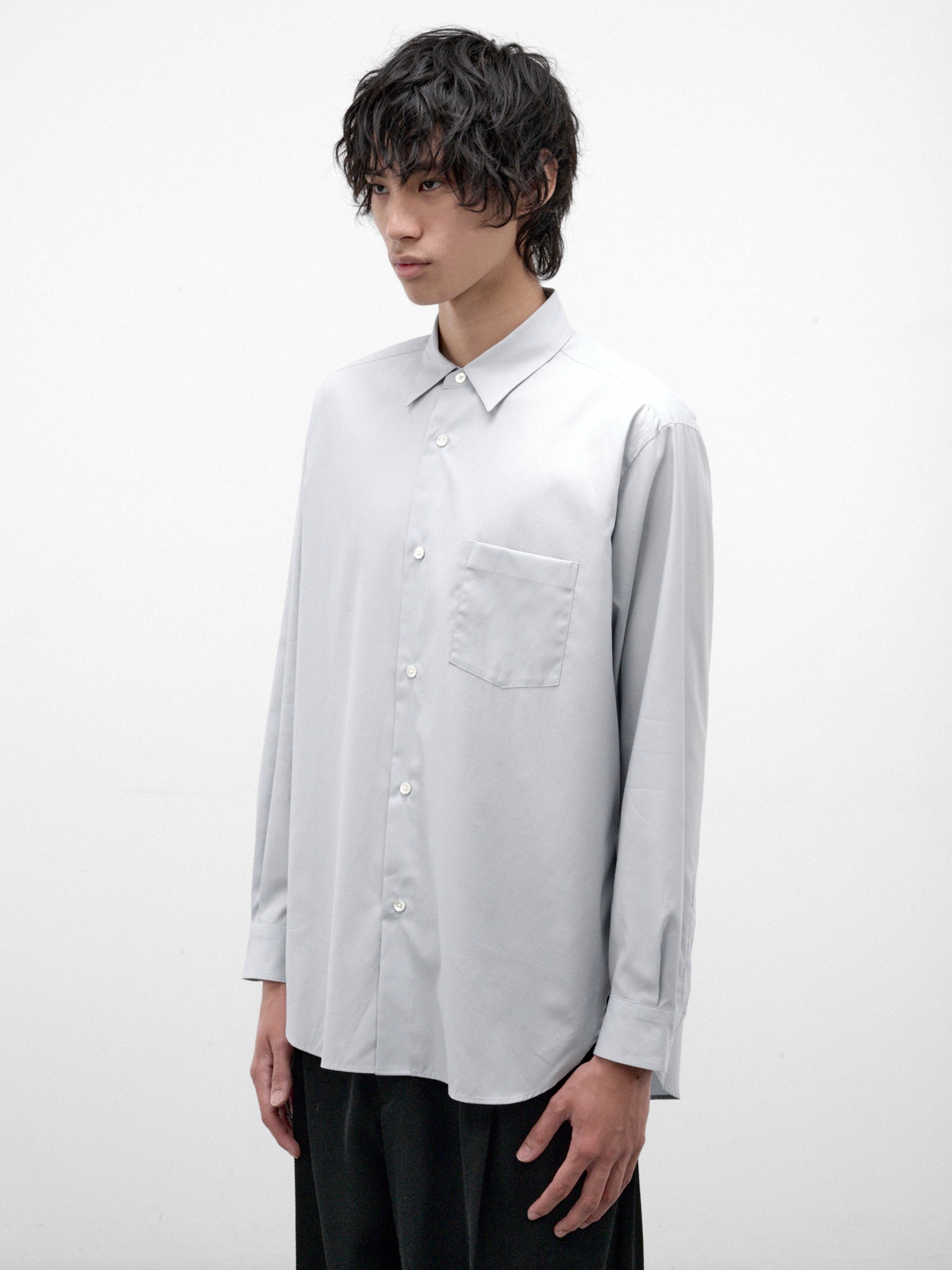 Blue Pima Cotton Shirt (ST-1658-O-BLUE)