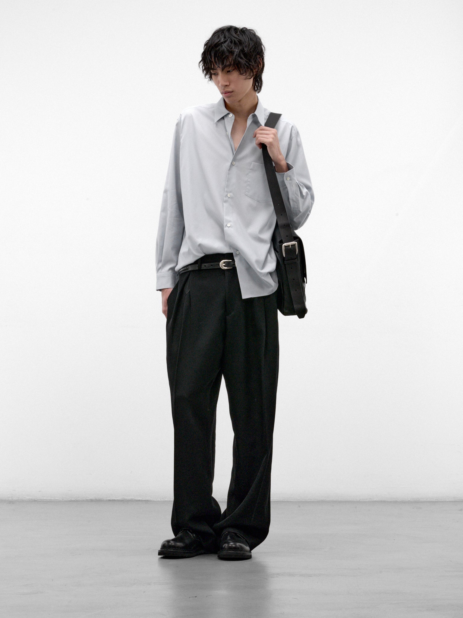 Blue Pima Cotton Shirt (ST-1658-O-BLUE)