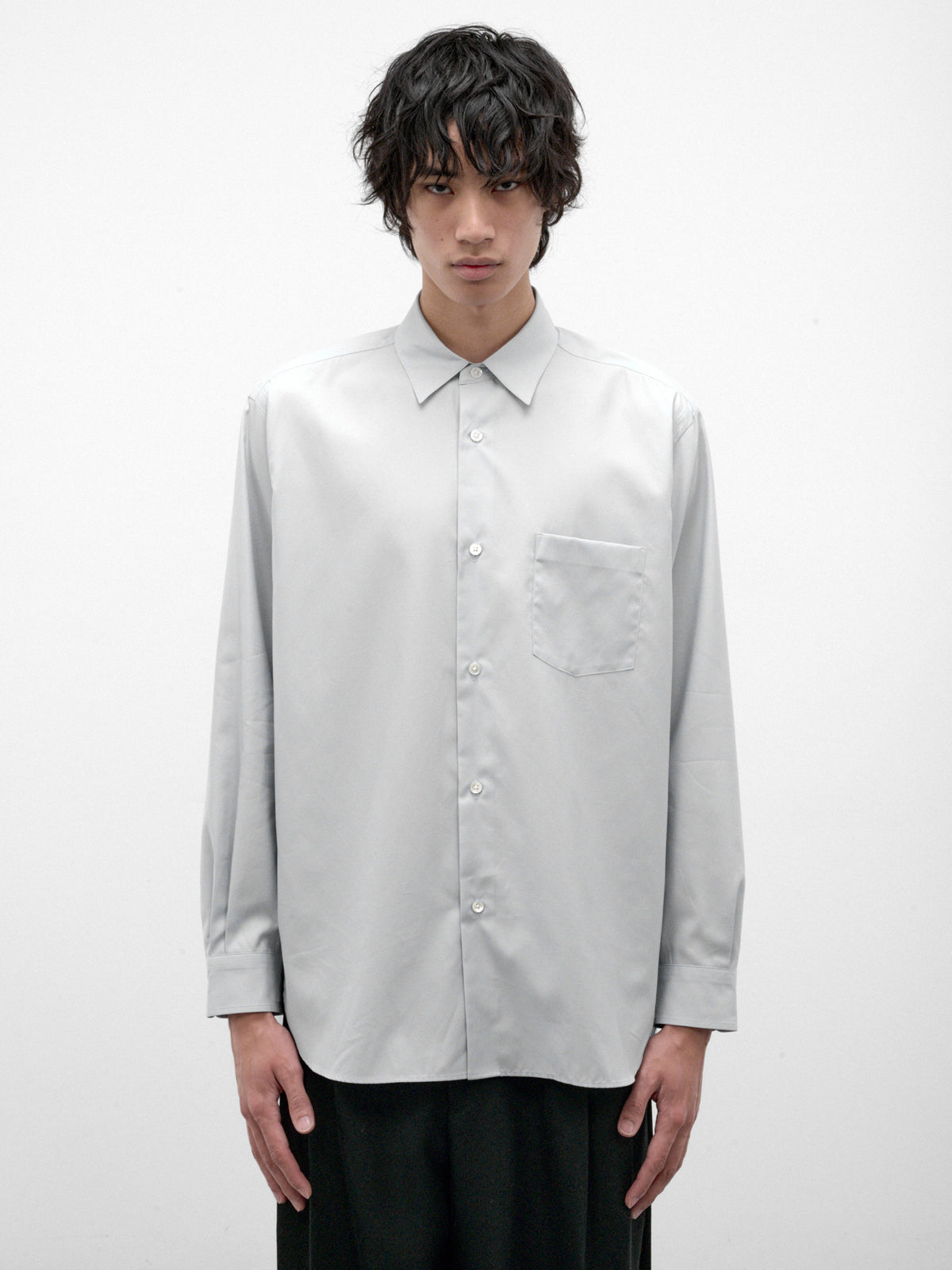 Blue Pima Cotton Shirt (ST-1658-O-BLUE)