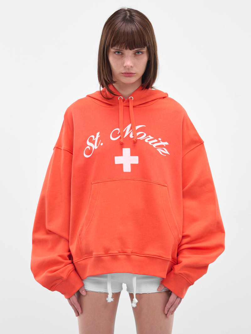 Orange 'St Moritz' Oversized Hoodie (ST-MORITZ-HOODIE-ORANGE)