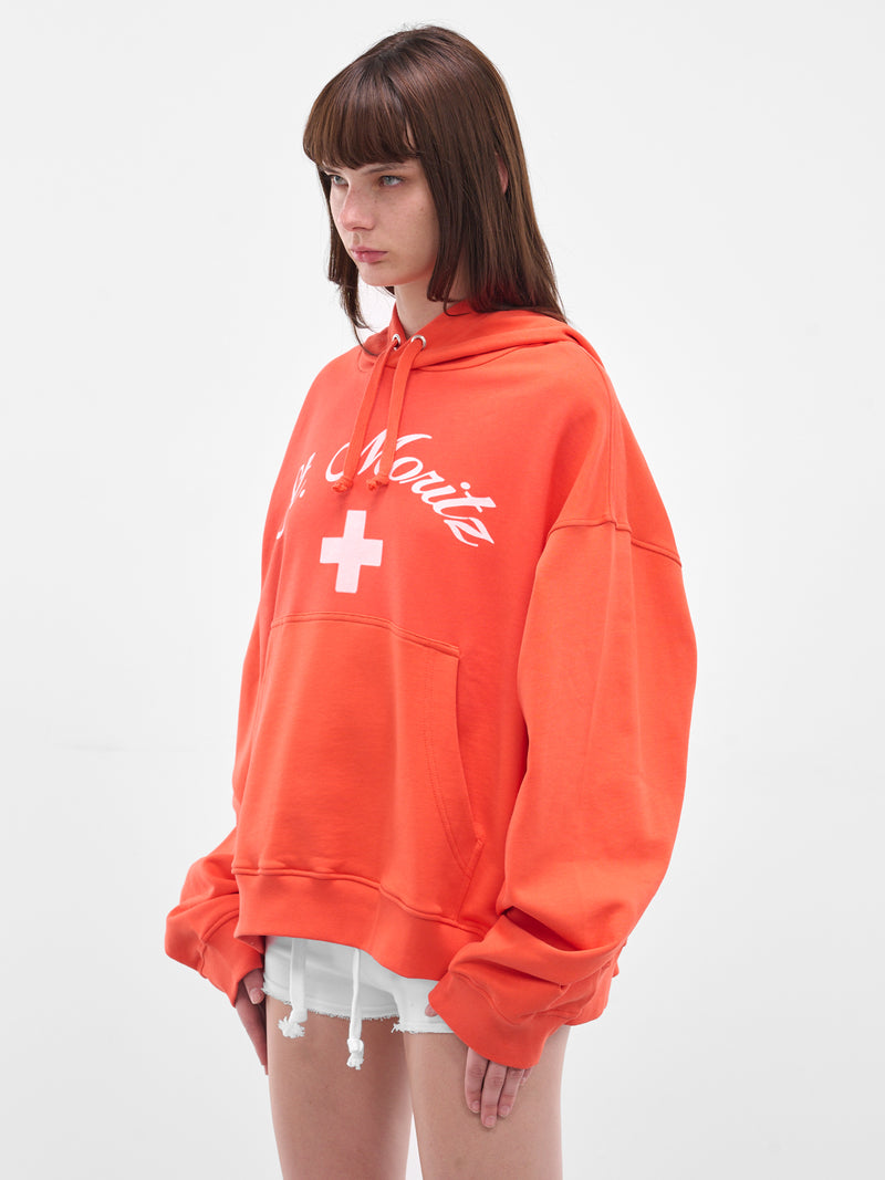 Orange 'St Moritz' Oversized Hoodie (ST-MORITZ-HOODIE-ORANGE)