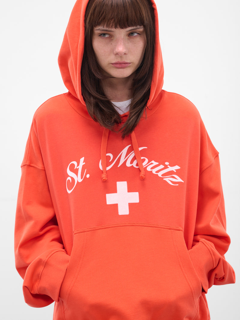 Orange 'St Moritz' Oversized Hoodie (ST-MORITZ-HOODIE-ORANGE)