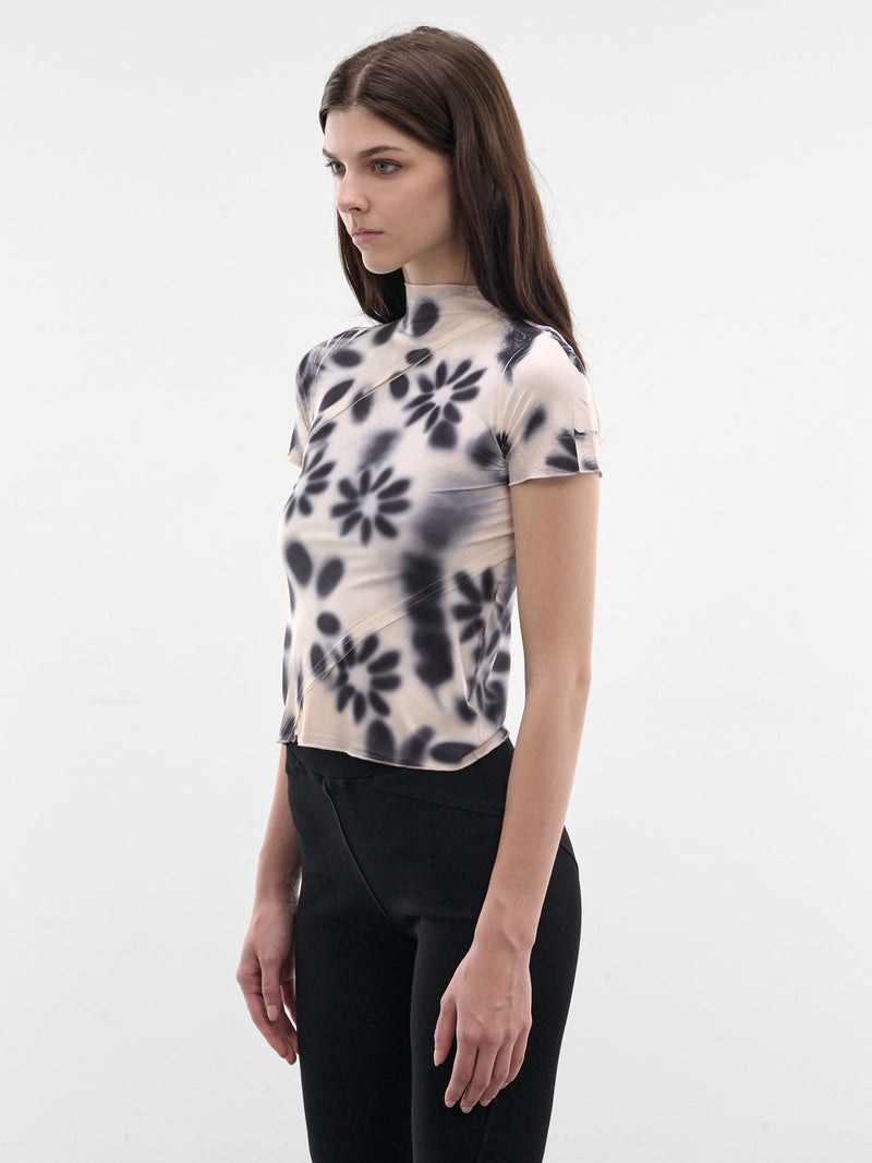 Burnt Floral Bias Baby Top (ST07-1-ROSE-QUARTZ-BURNT-FLORA)