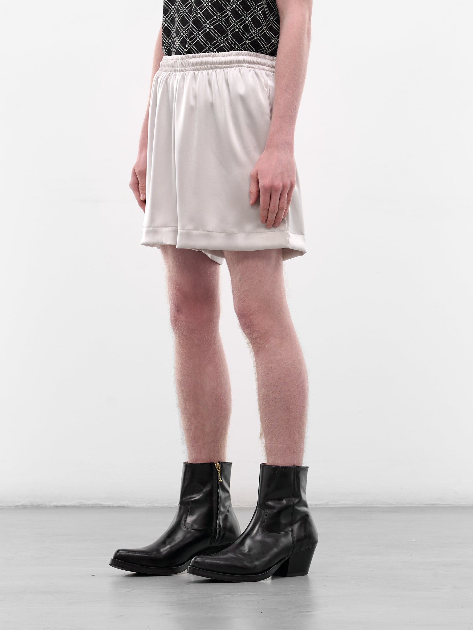 ERNEST W. BAKER Satin Sport Shorts | H.Lorenzo - side