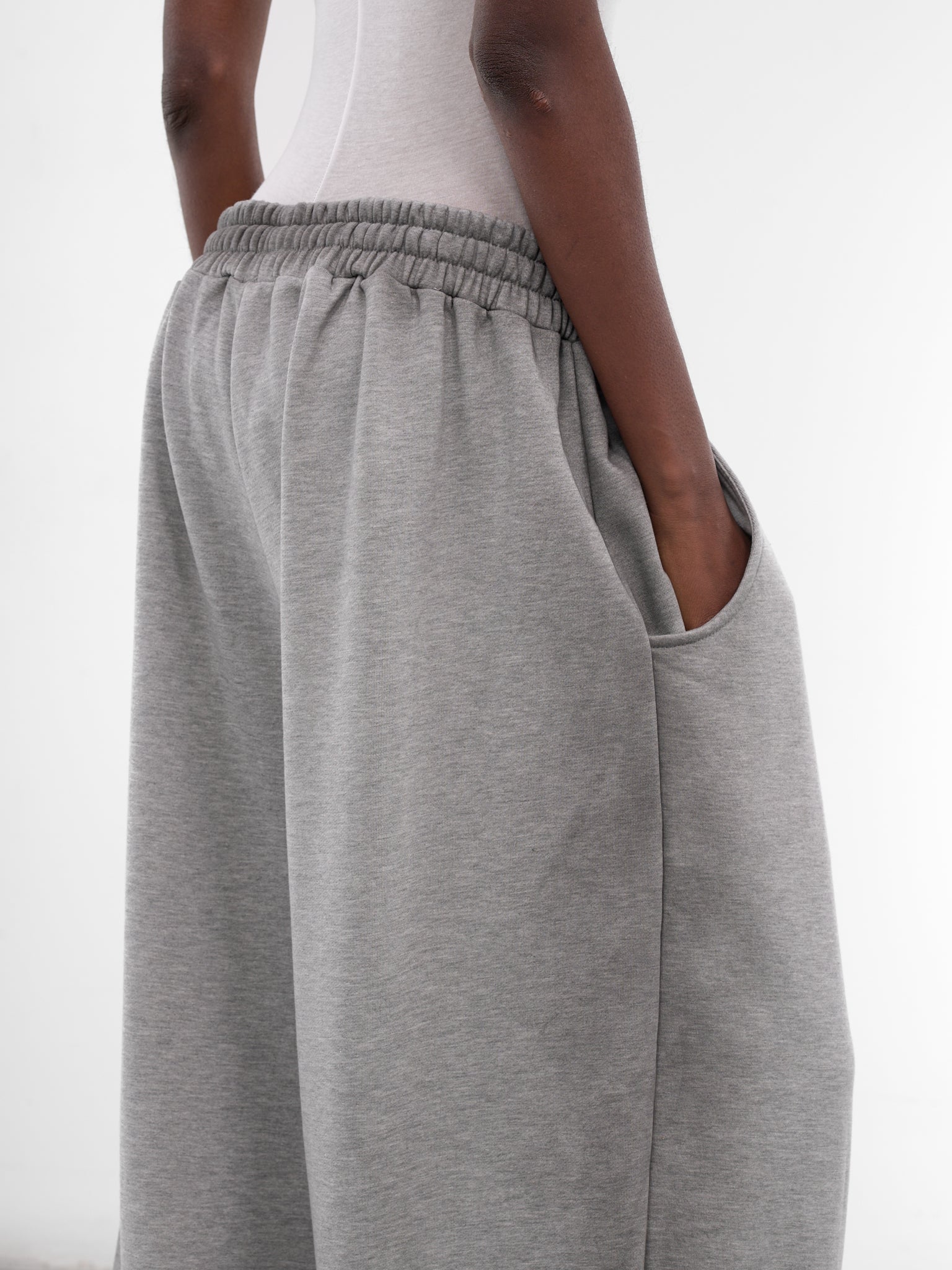 Gray Cotton Stamp Baggy Joggers (STAMP-JOGGERS-GREY)