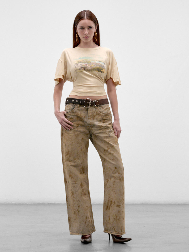 Cream Cotton Graphic Tee (STOTS0CR-STORM-CREAM)
