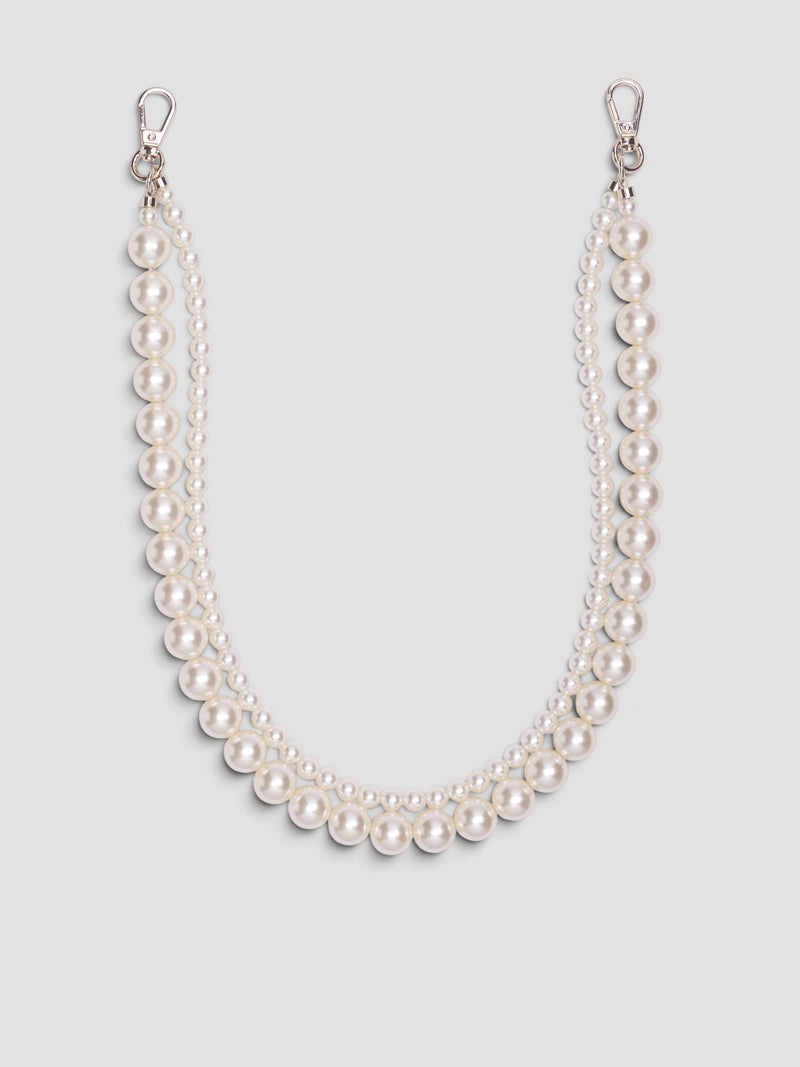 Double Pearl Strand Bag Strap (STRAP2-M-0904-PEARL)