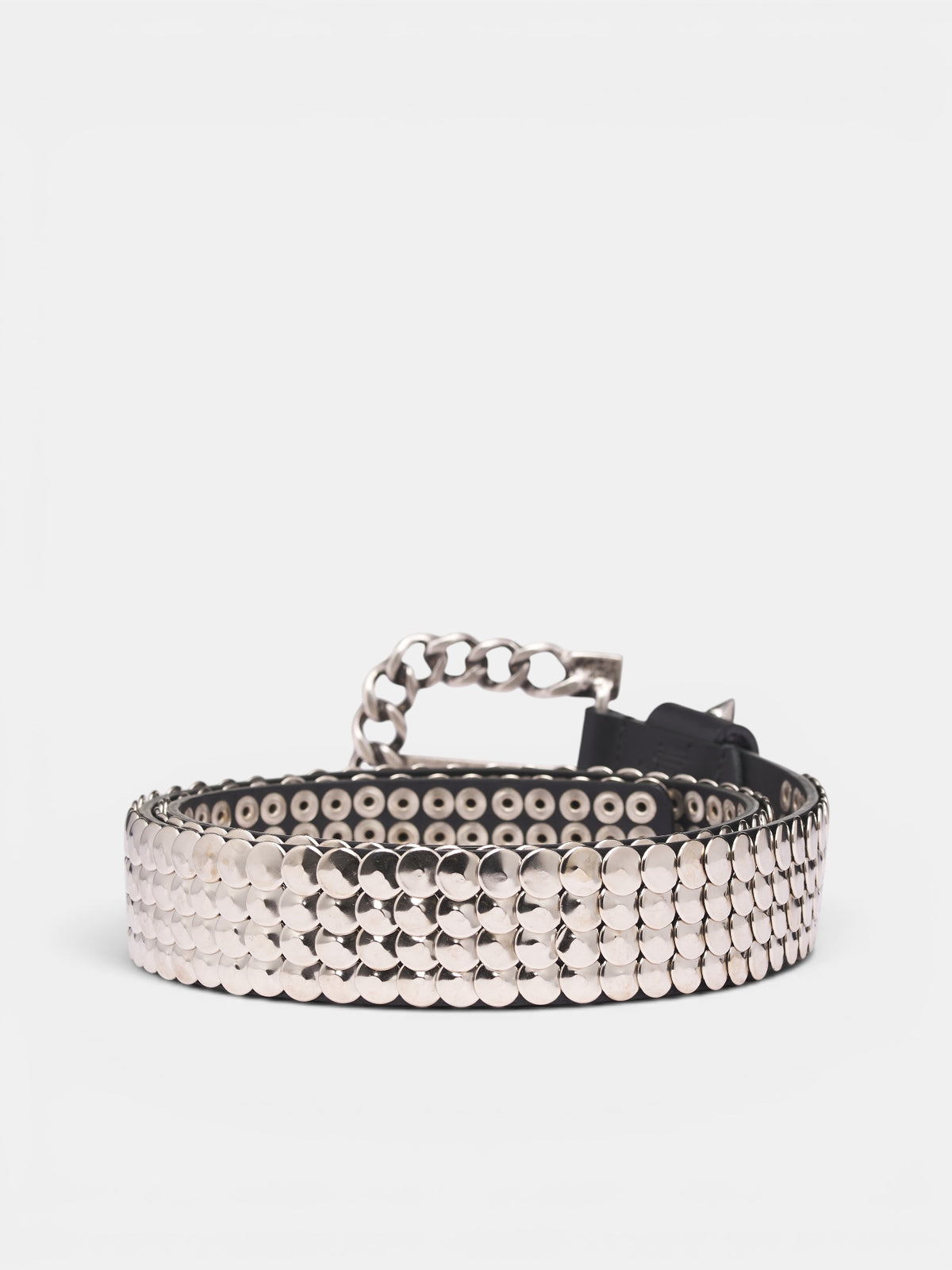 Studded Chain Buckle Belt (STUDDED-BELT-WITH-CHAIN-BUCKLE)