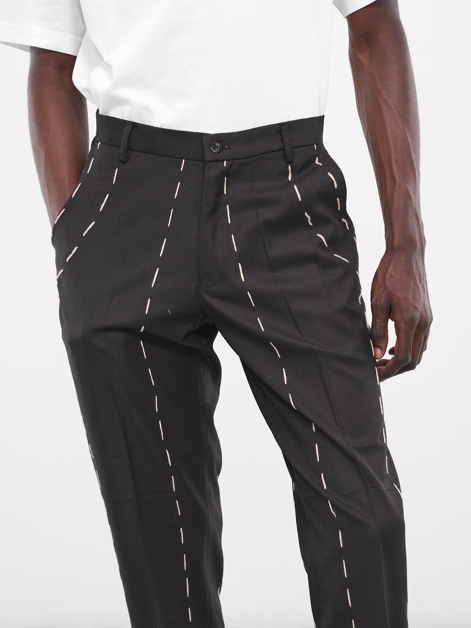 Embroidered Suit Pants (SUB-3-BLACK)