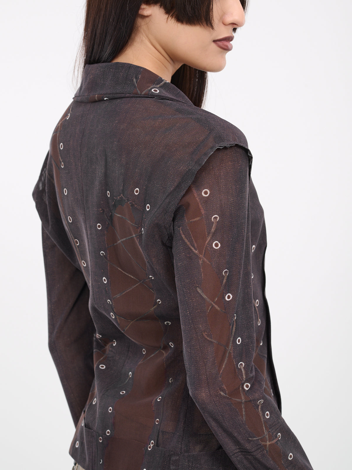 Fitted Suit Jacket (SUIT000521-DARK-BROWN)