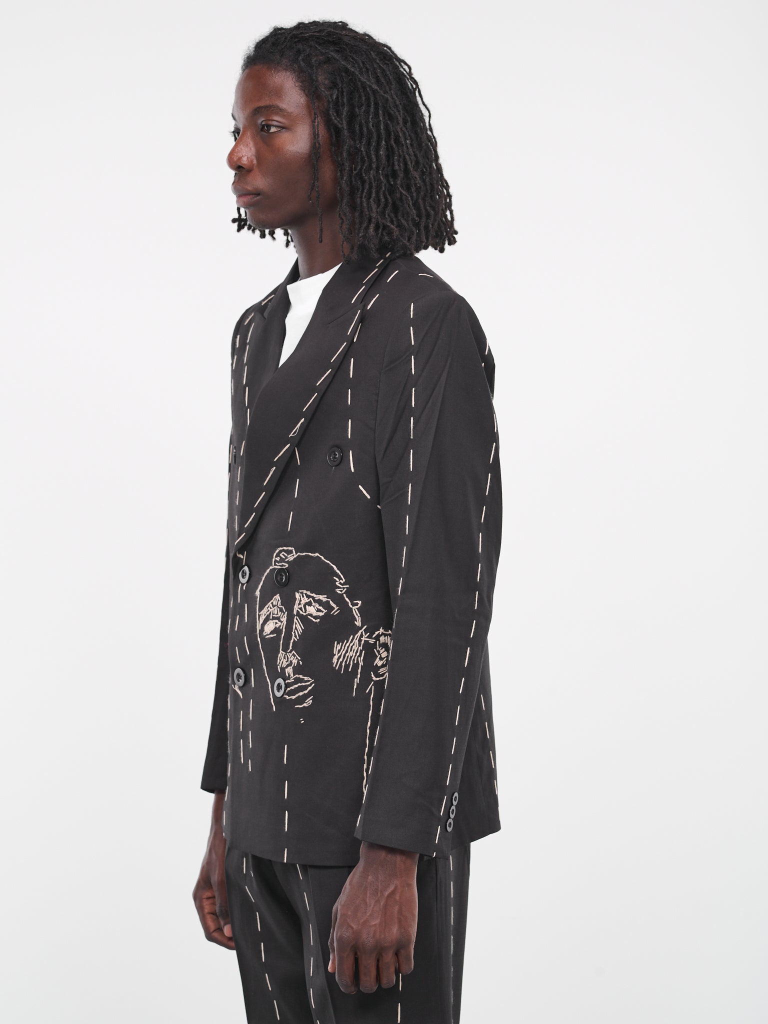 Embroidered Suit Jacket (SUT-3-BLACK)