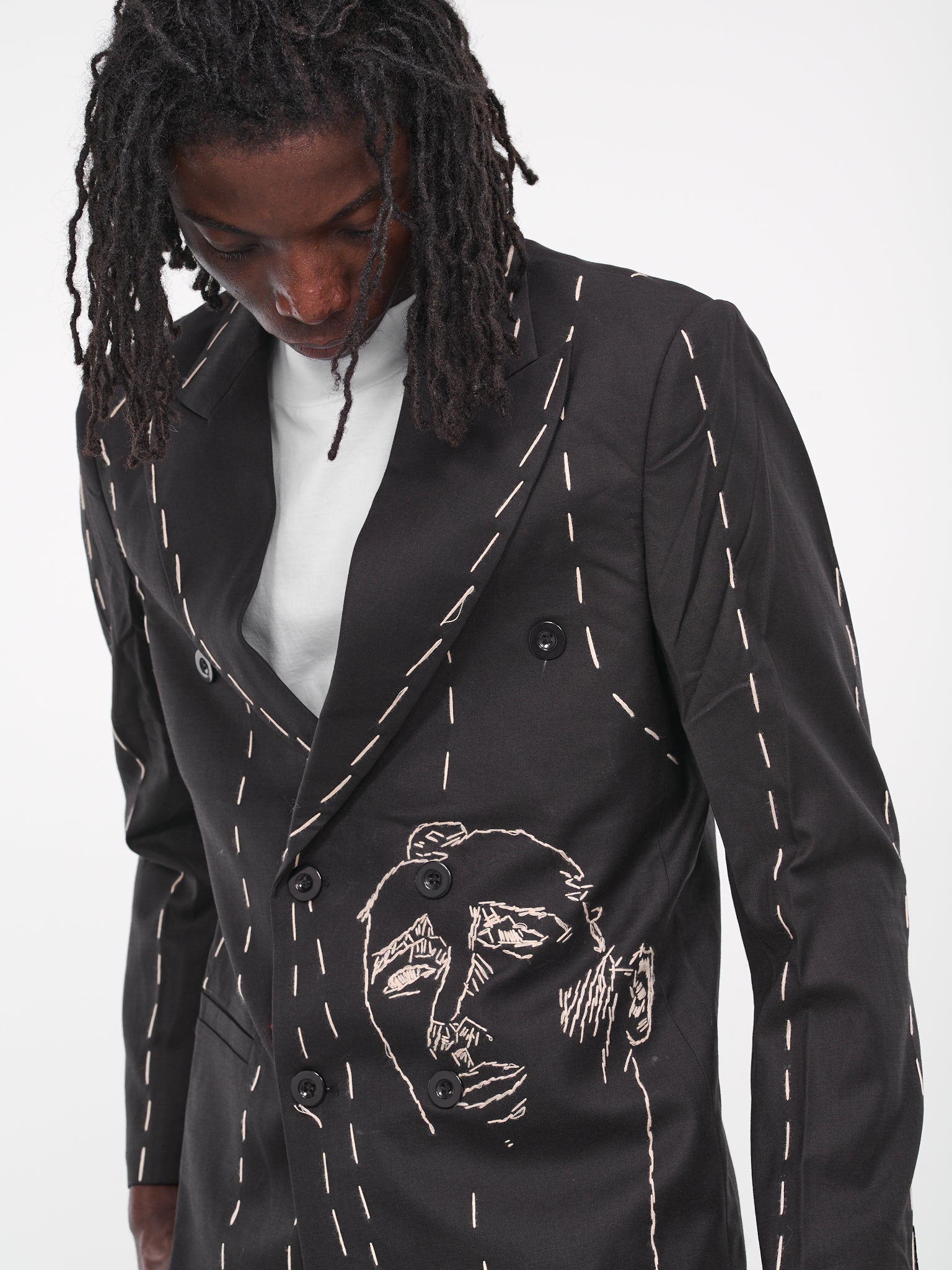 Embroidered Suit Jacket (SUT-3-BLACK)