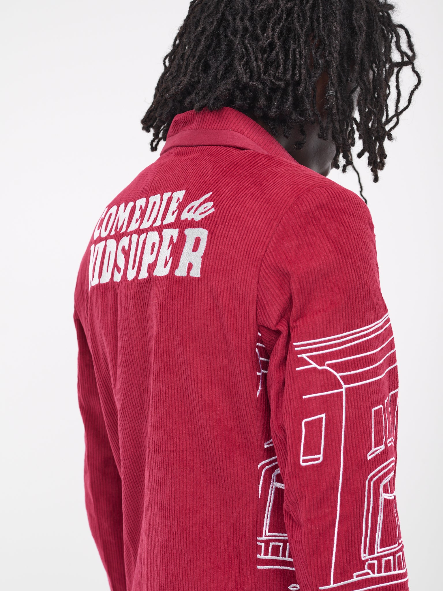 Comedie de KidSuper Suit Jacket (SUT-7-BURGUNDY)
