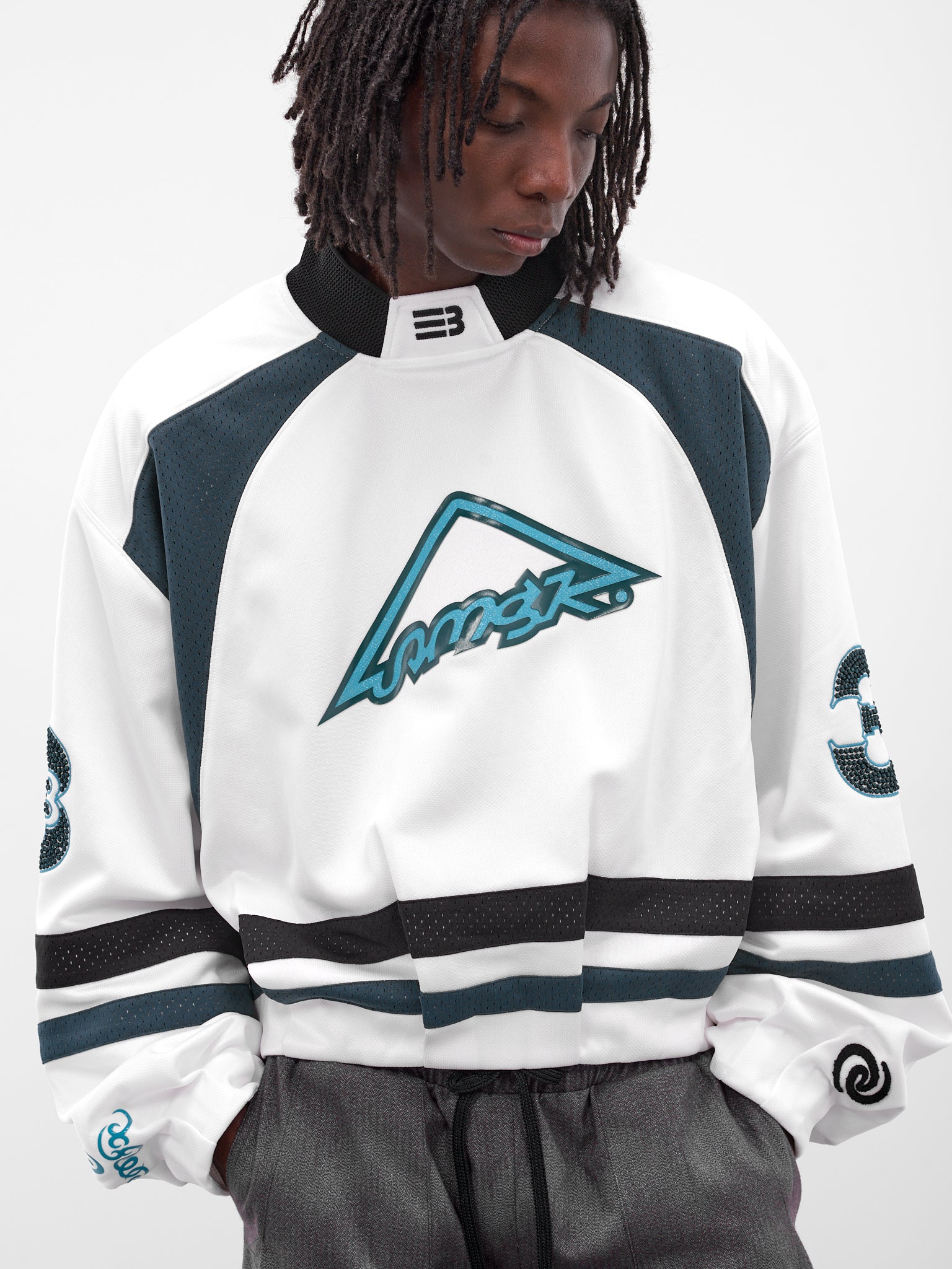 Ports White Oversized Hockey Jersey (SW-00-FW-FREE-WHITE)