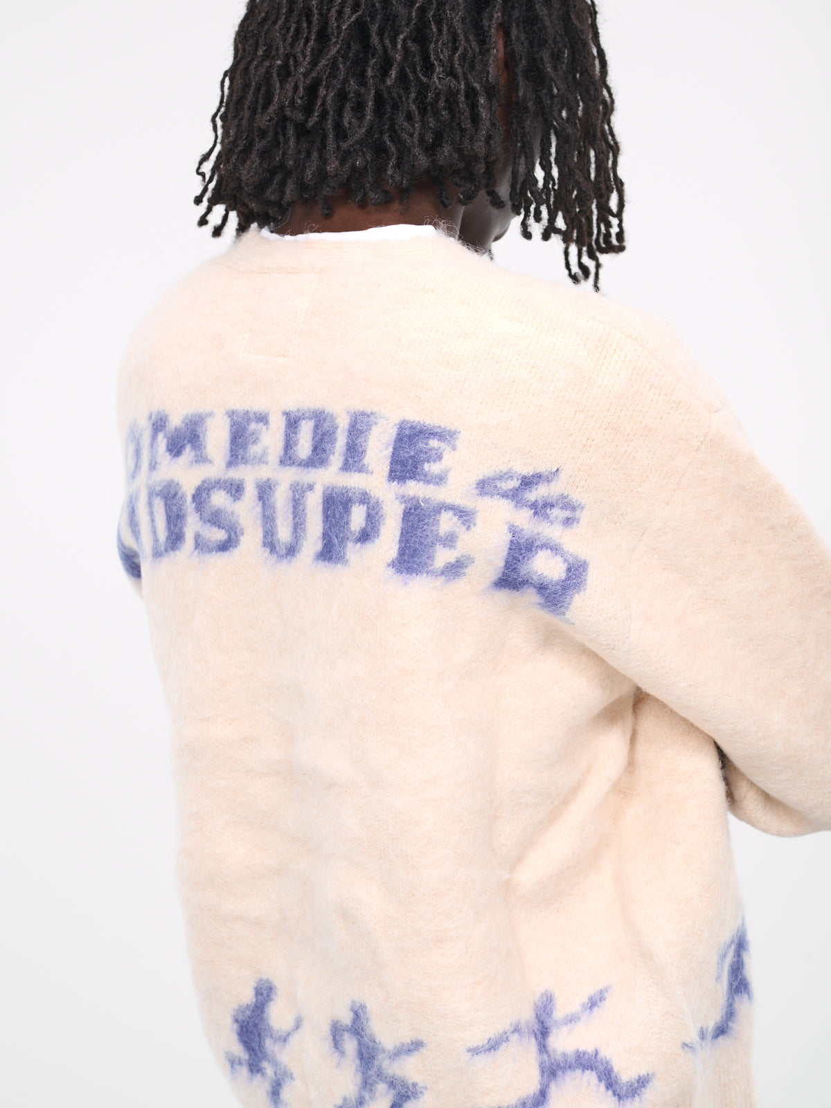 Running Guys Mohair Cardigan (SW-01-CREAM)