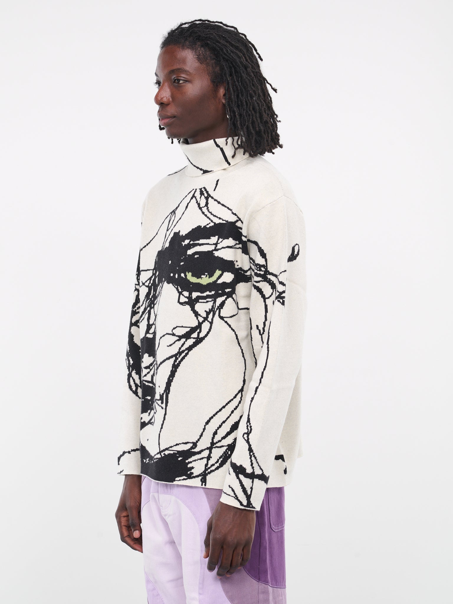 Scribble Woman Sweater (SW-03-WHITE)