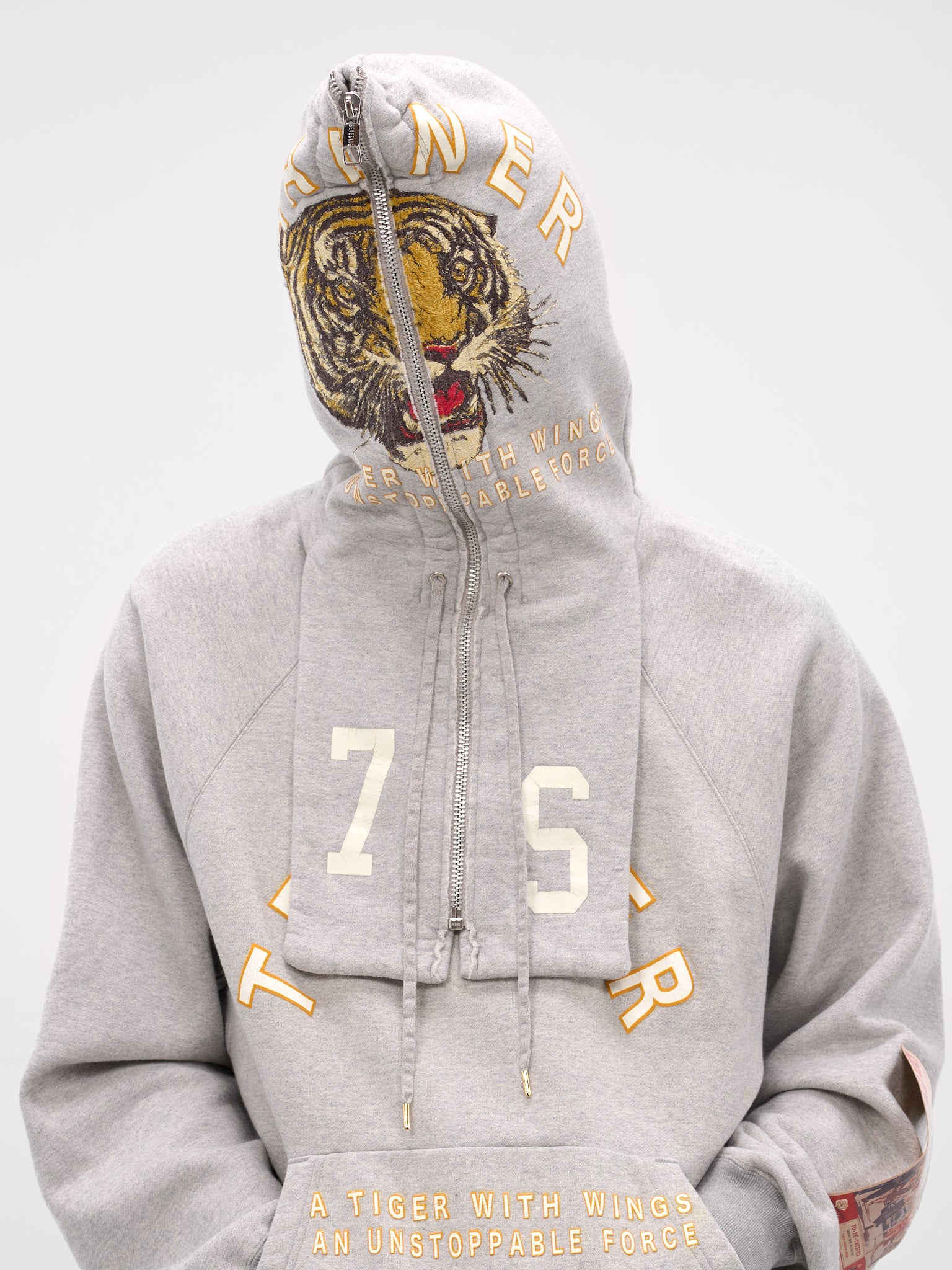 Gray 'Tiger Ascend' Graphic Hoodie (SW-SV-NGA-1004-GRAY)