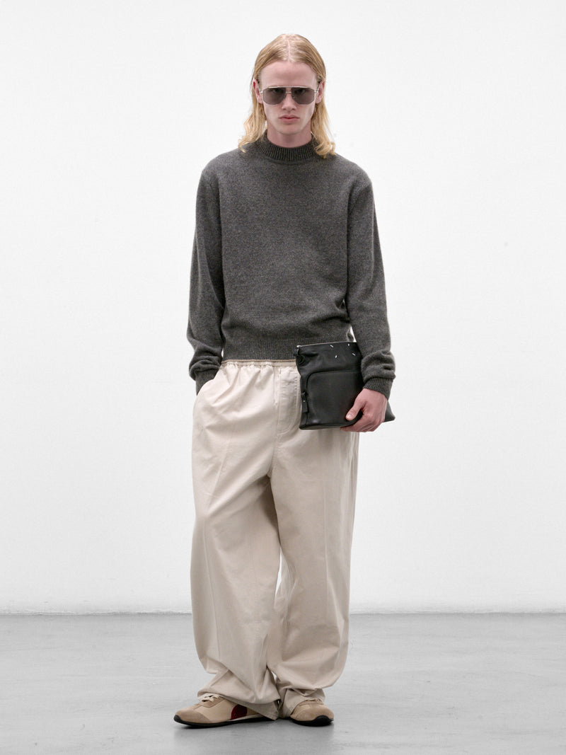 Gray Cashmere Crewneck Sweater (SWM00635AK00264-GREY)