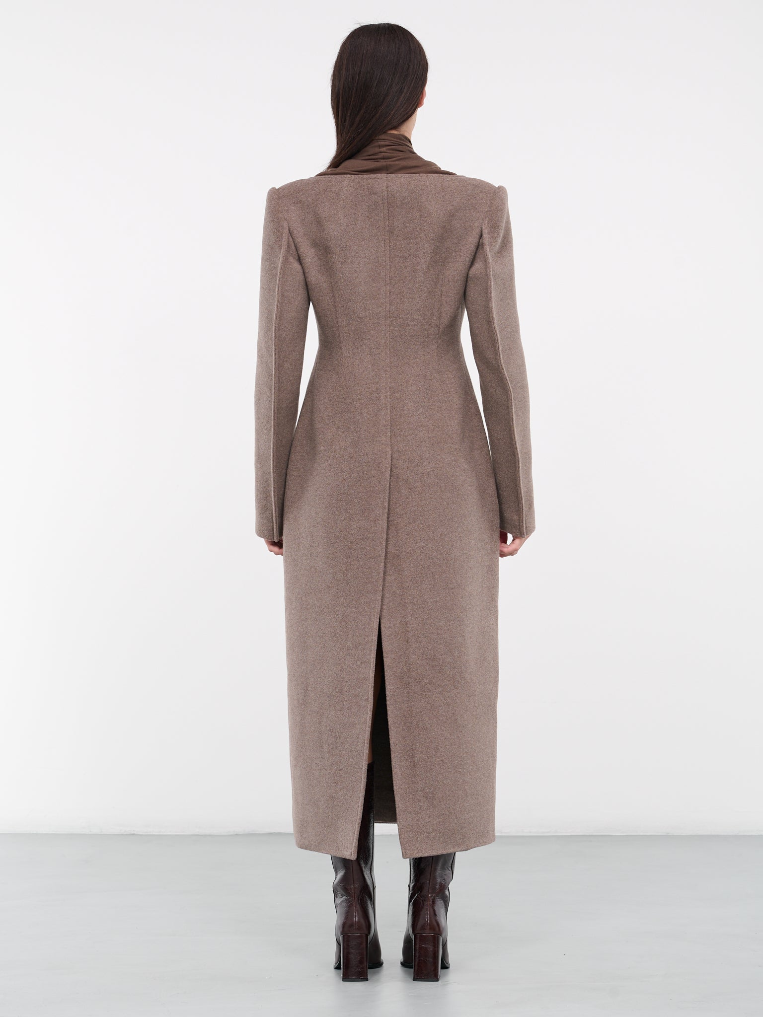 Gathered Panel Coat (SY-C4-MUD)