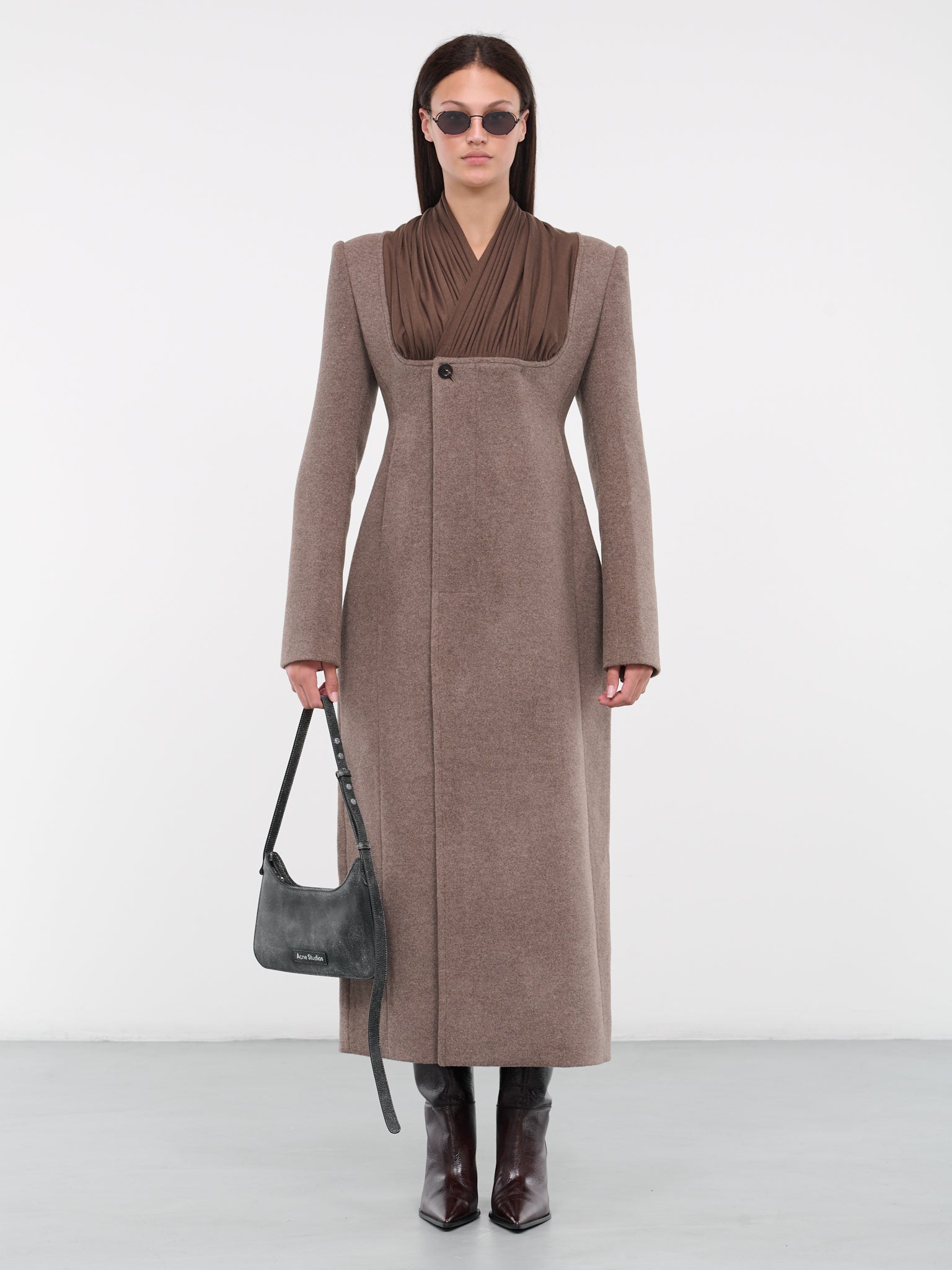 Gathered Panel Coat (SY-C4-MUD)