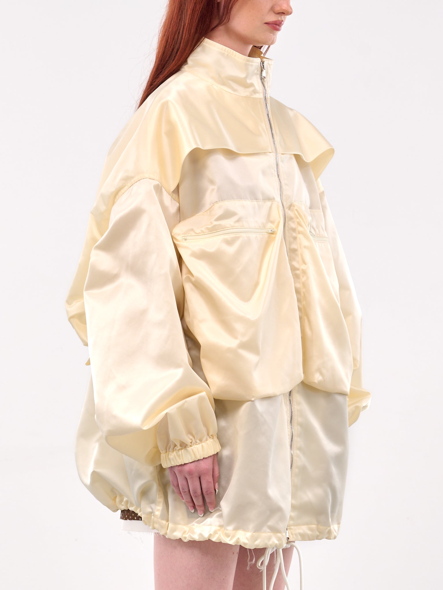 Satin Zip Jacket (SY-J17-IVORY)