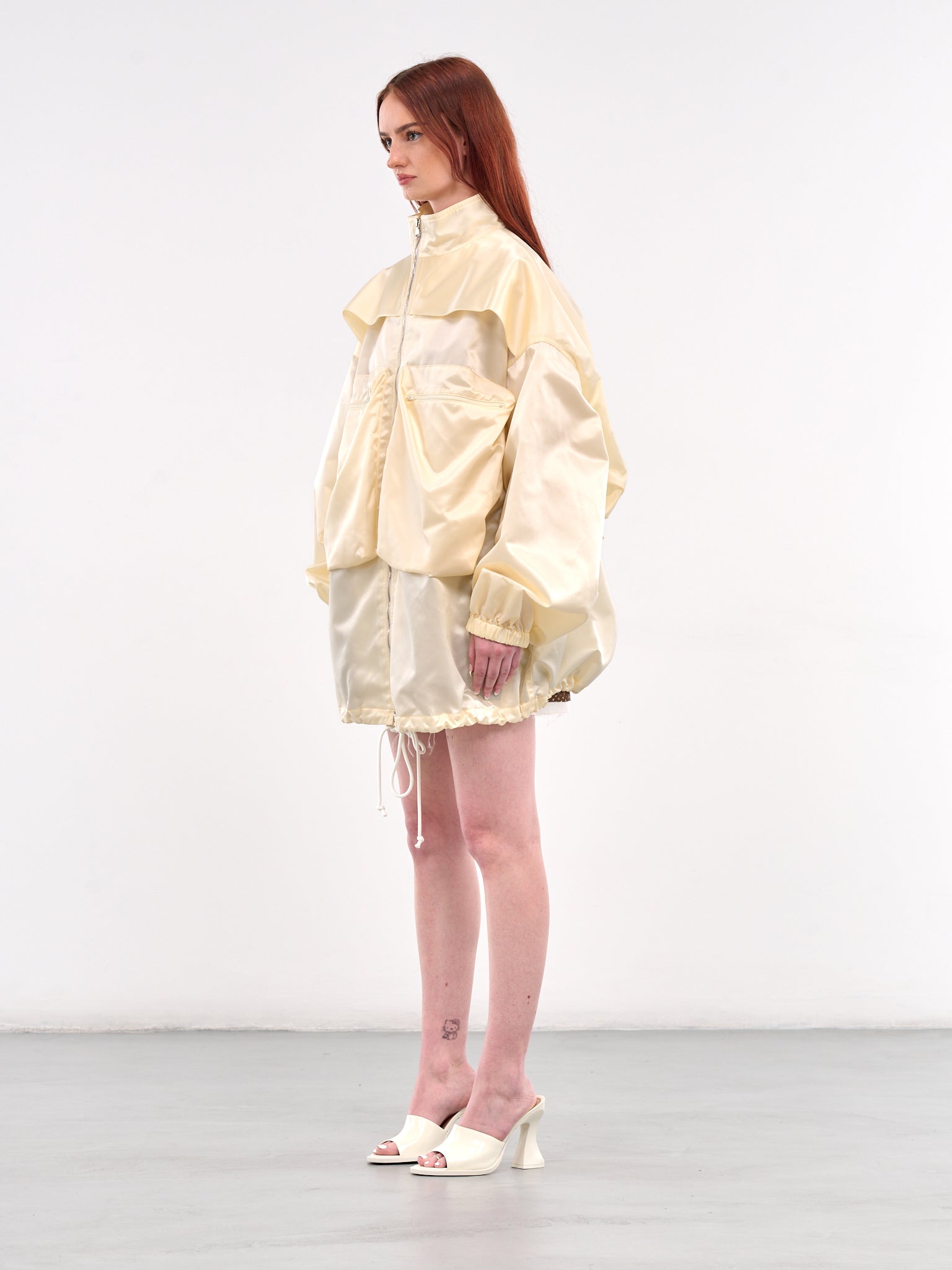 Satin Zip Jacket (SY-J17-IVORY)