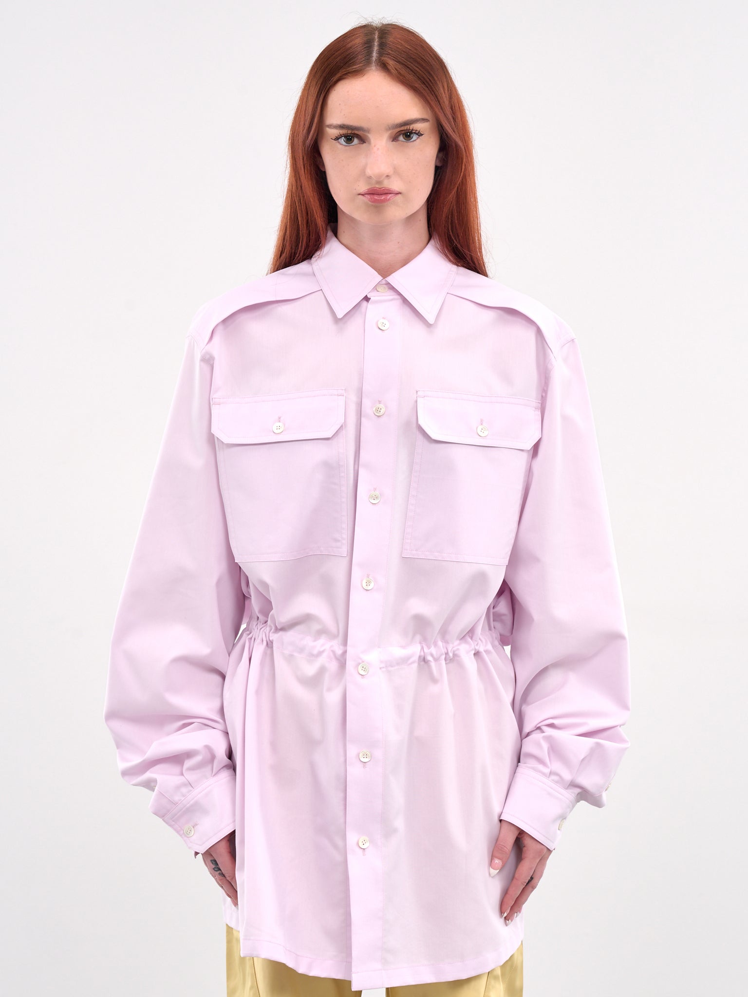 Drawstring Waist Shirt (SY-T43-PINK)