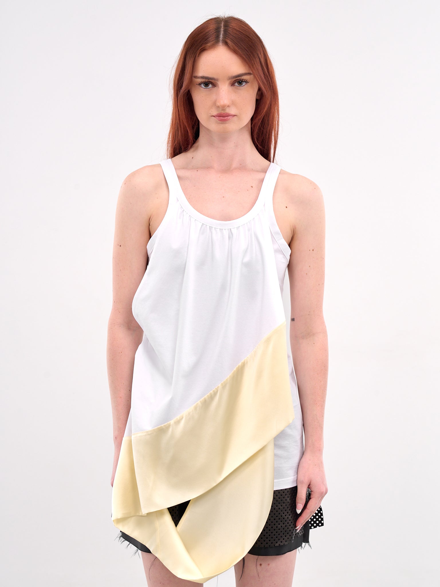 Bias Draped Tank (SY-T46-WHITE)