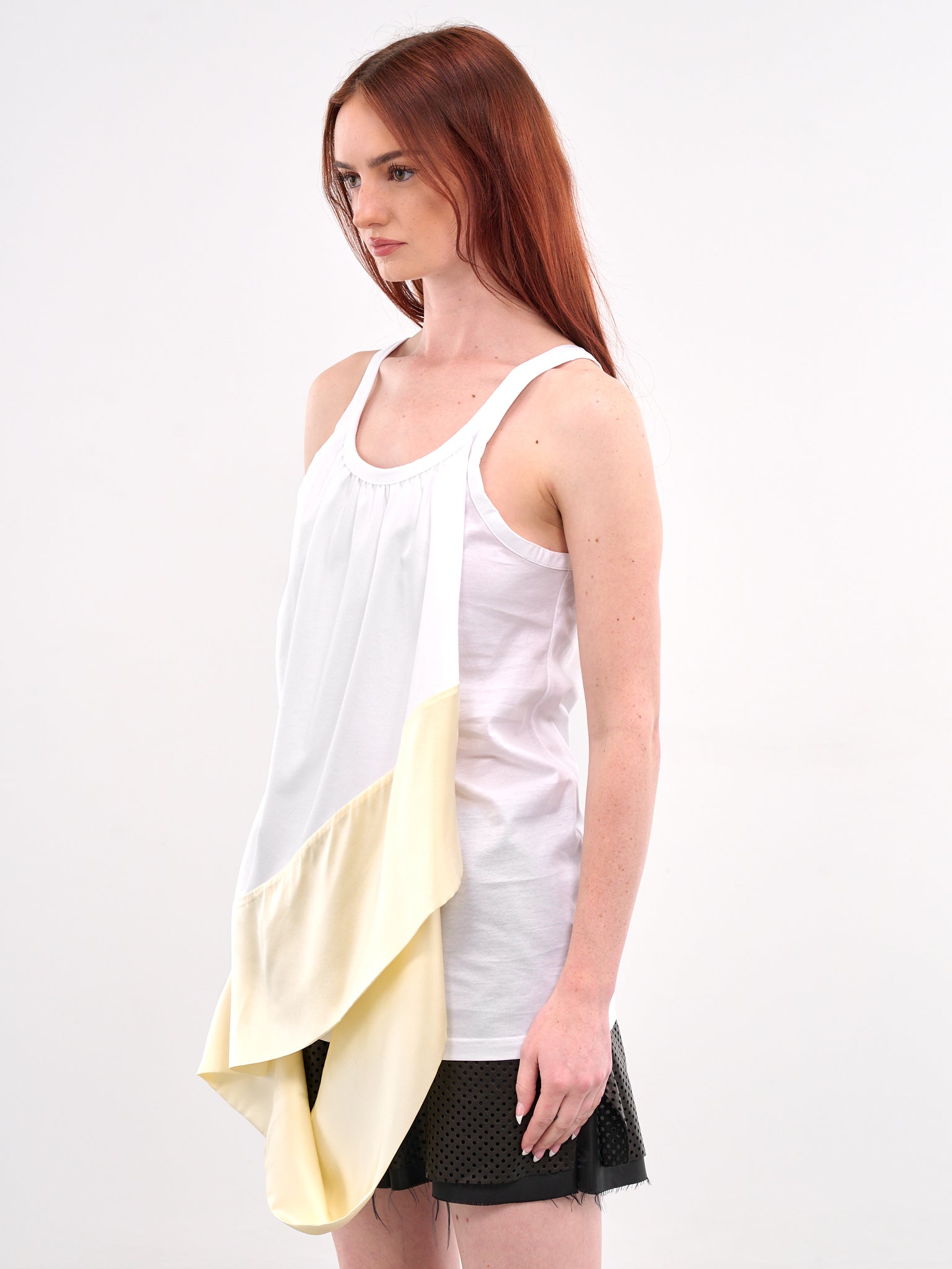 Bias Draped Tank (SY-T46-WHITE)