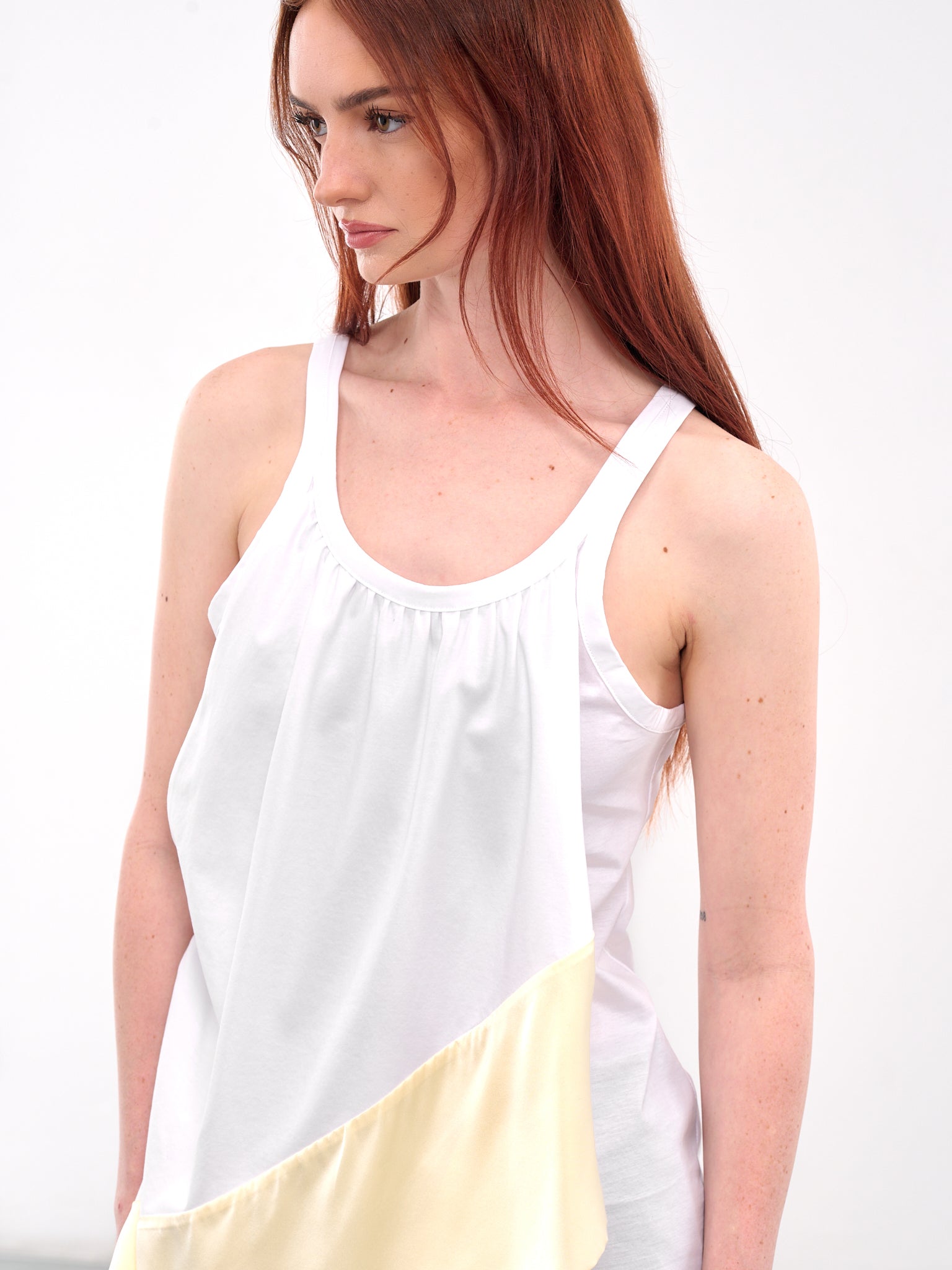 Bias Draped Tank (SY-T46-WHITE)