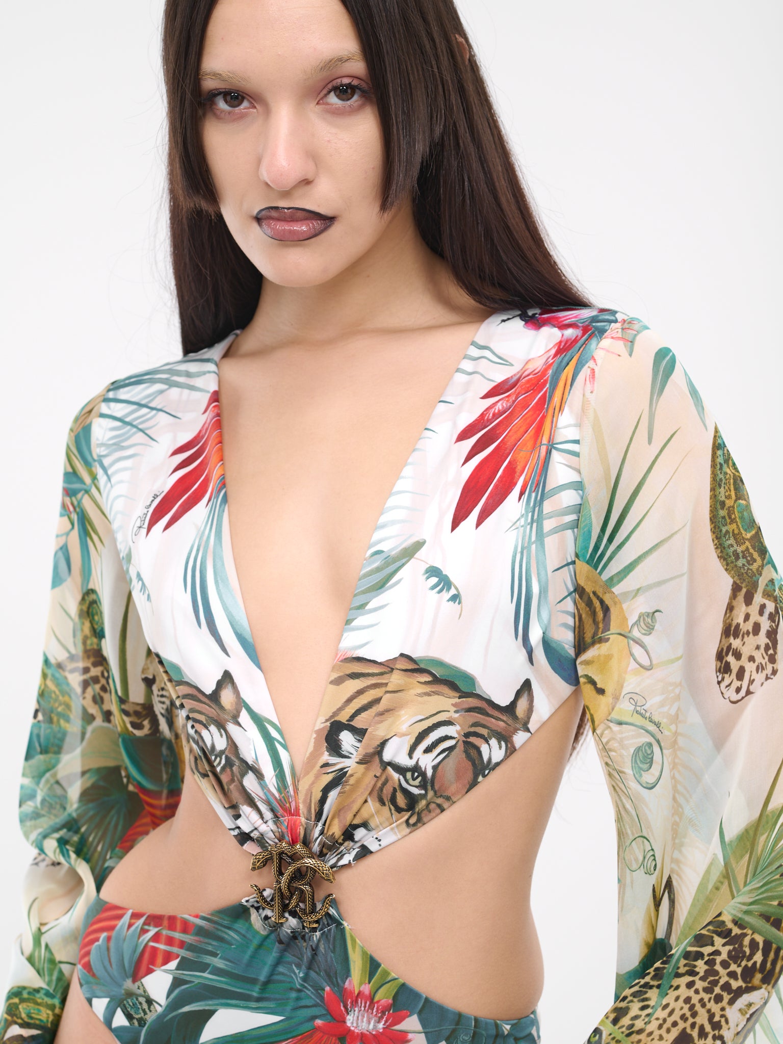 Jungle Print One-Piece Swimsuit (SYW016-LNI88-MULTICOLOR)