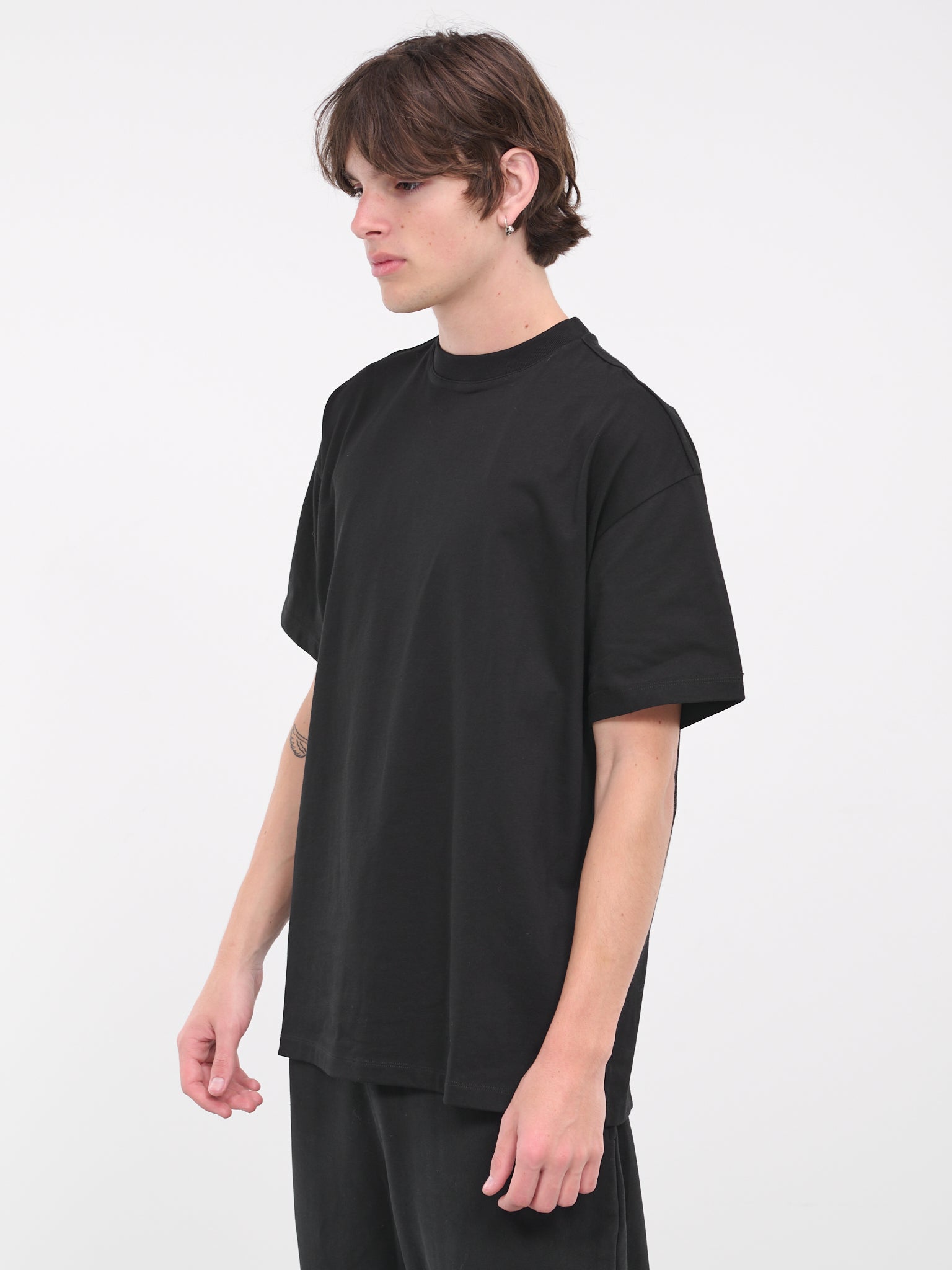 Oversized Tee Shirt Knit (T001-BLACK)