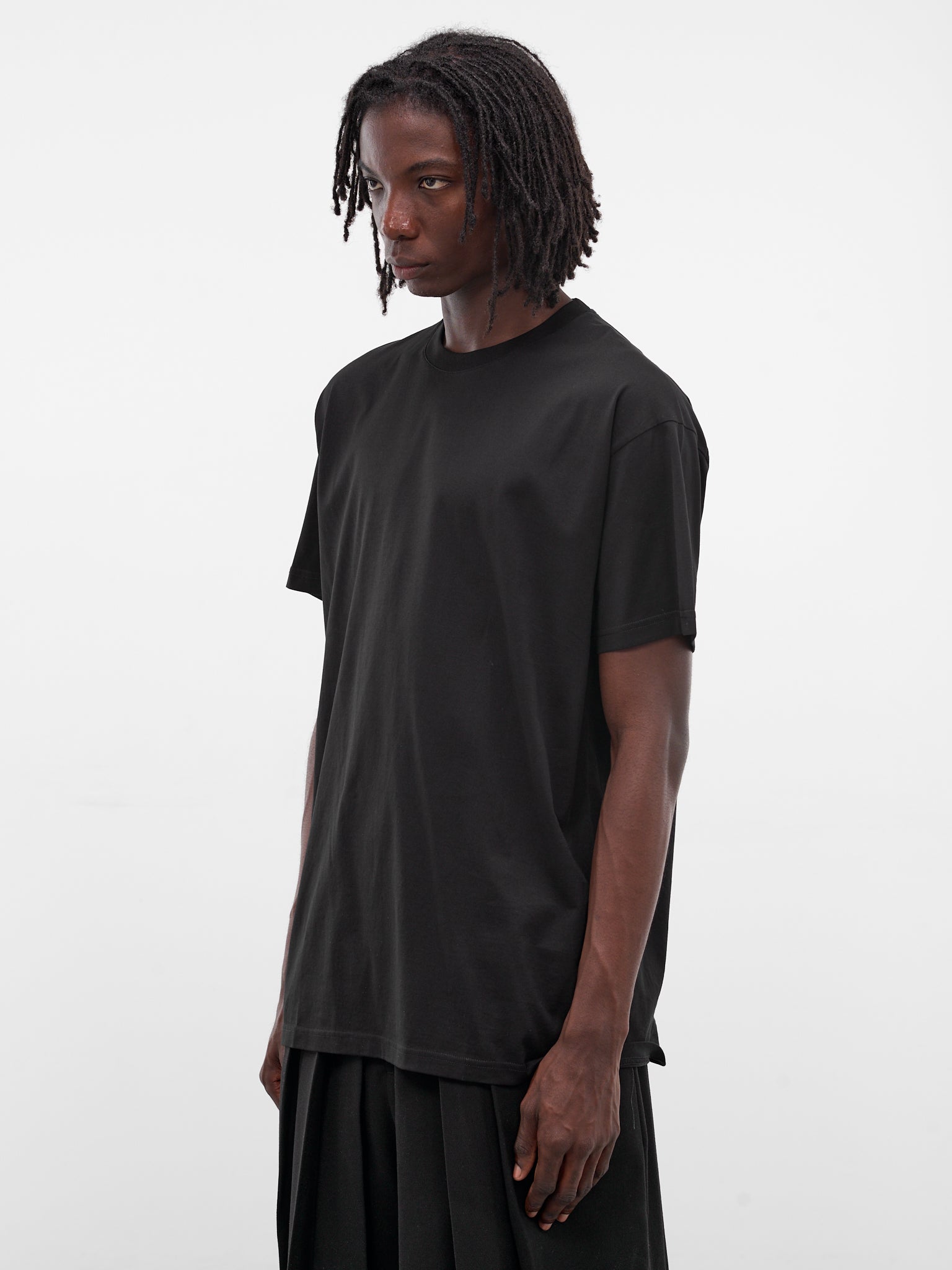 Black Cotton Jersey Tee (T001-C001-BLACK)