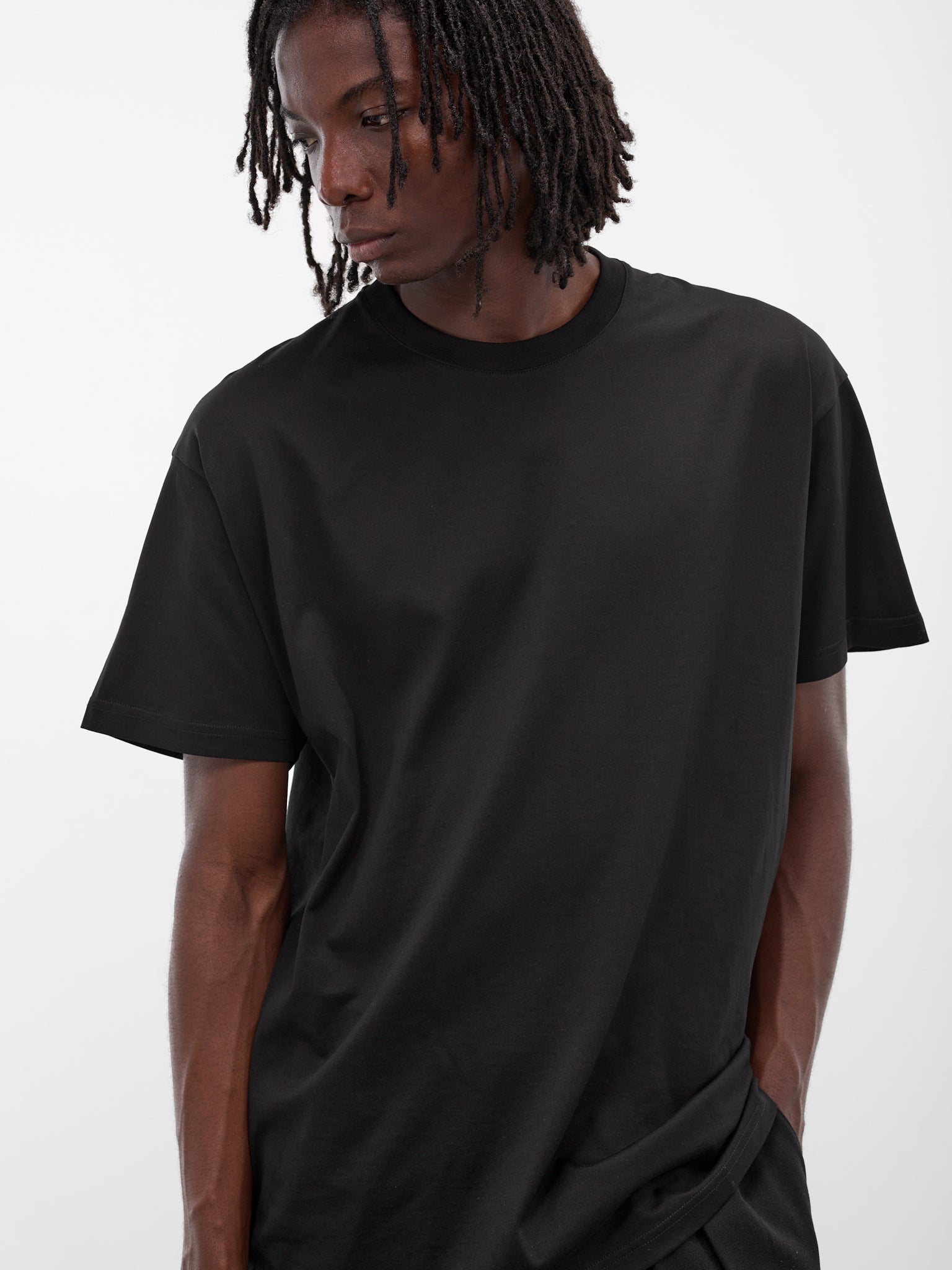 Black Cotton Jersey Tee (T001-C001-BLACK)