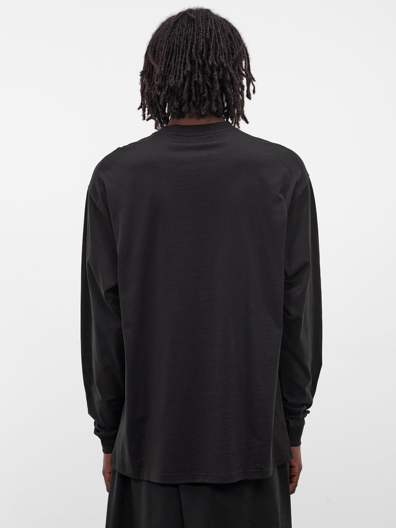 Black Cotton Long Sleeve Tee (T003-C001-BLACK)
