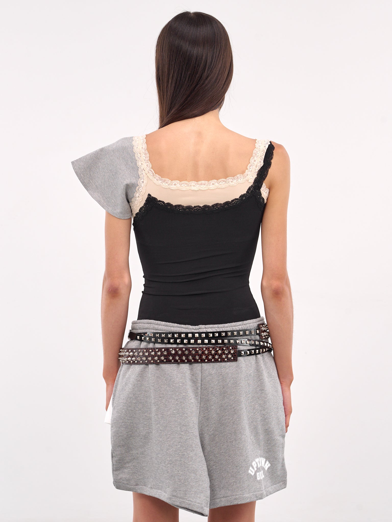 Double Tank Top (T006COL1-BLACK-BEIGE)