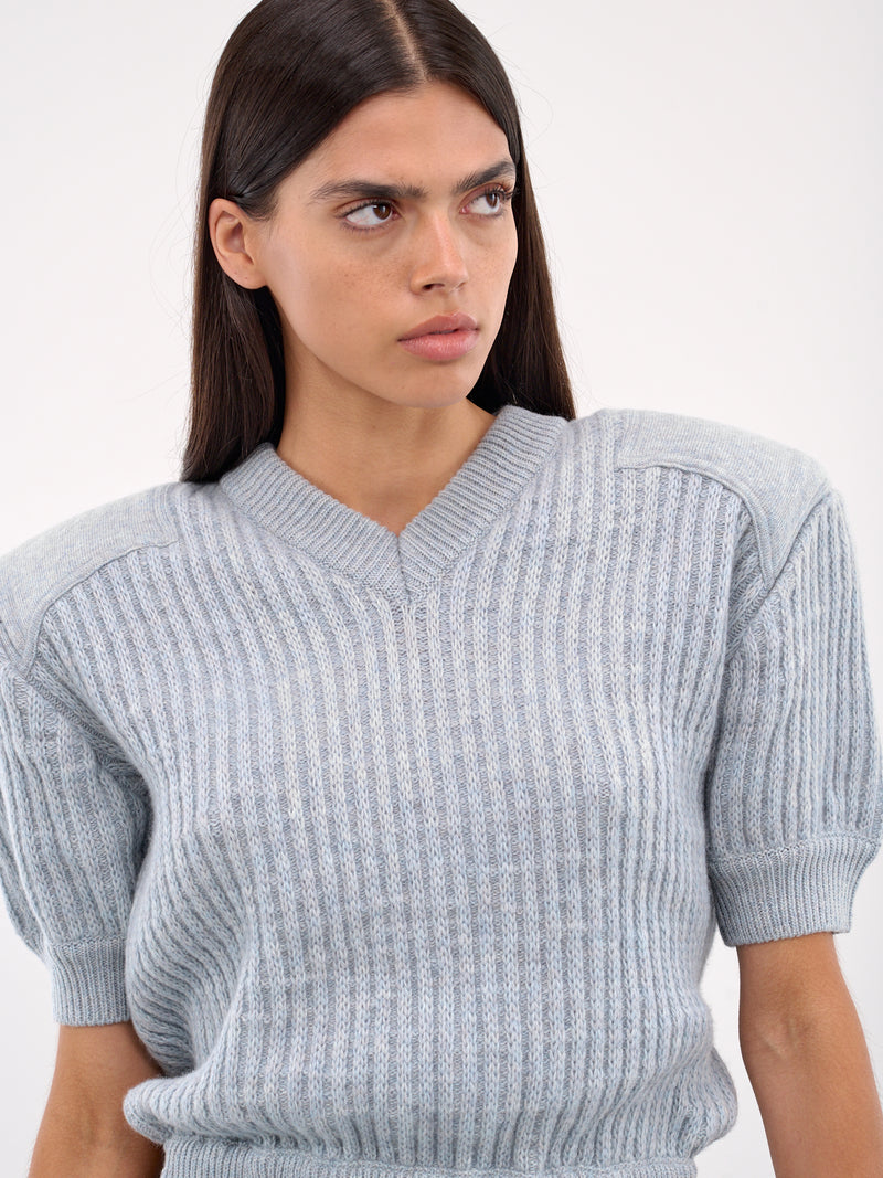 Display Army Sweater Cap Sleeve (T026-BABY-BLUE)