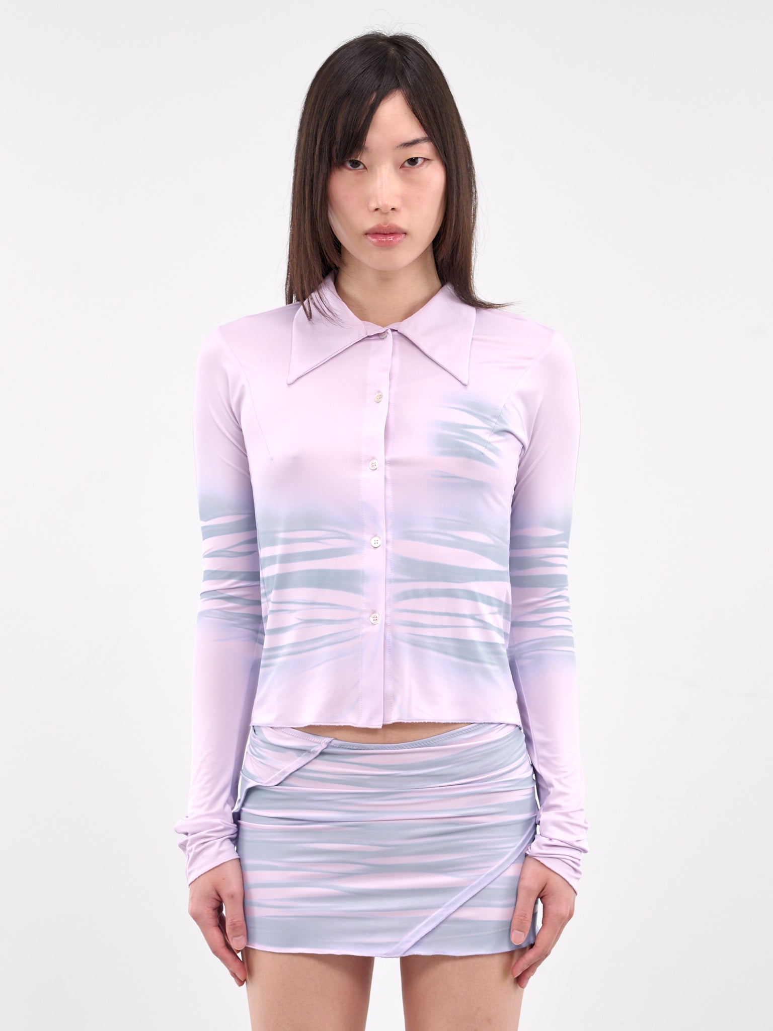 Printed Shirt (T03-1-LAVENDER-FOG)